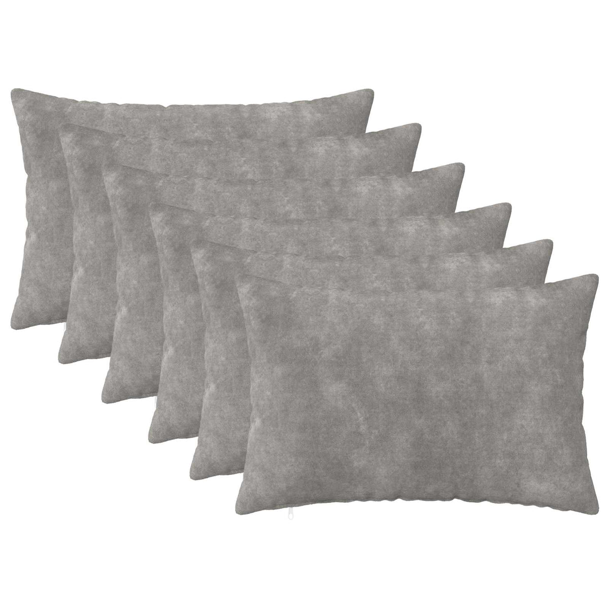 Κάλυμμα Μαξιλαριού 6 pcs HEERLEN Ανοιχτό γκρι 40 x 60 cm - Pakobazaar