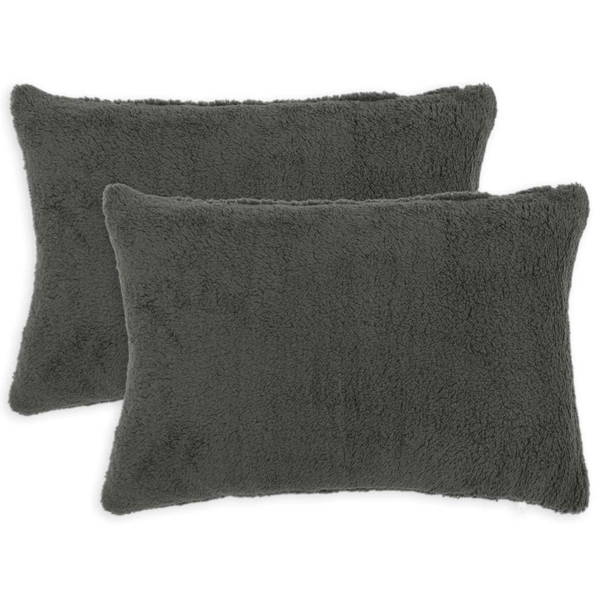 Κάλυμμα Μαξιλαριού 2 pcs HEERLEN Σκούρο Γκρι 40 x 60 cm Μπουκλέ