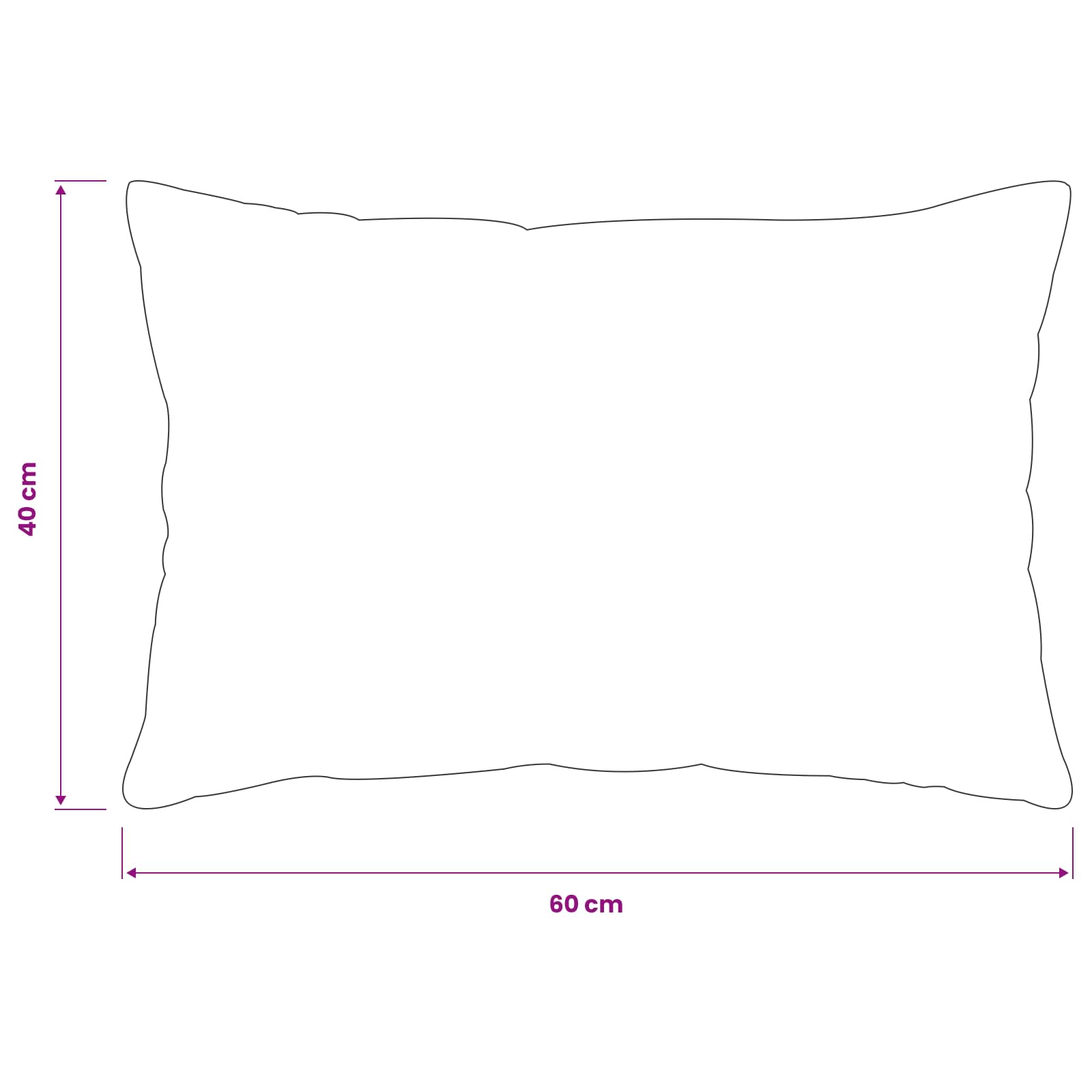 Κάλυμμα Μαξιλαριού 2 pcs HEERLEN Μαύρο 40 x 60 cm Φανέλα