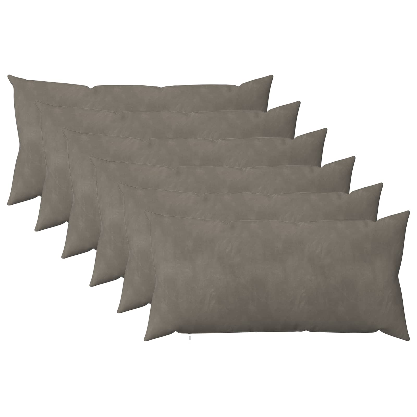 Κάλυμμα Μαξιλαριού 6 pcs HEERLEN Ανοιχτό γκρι 40 x 70 cm