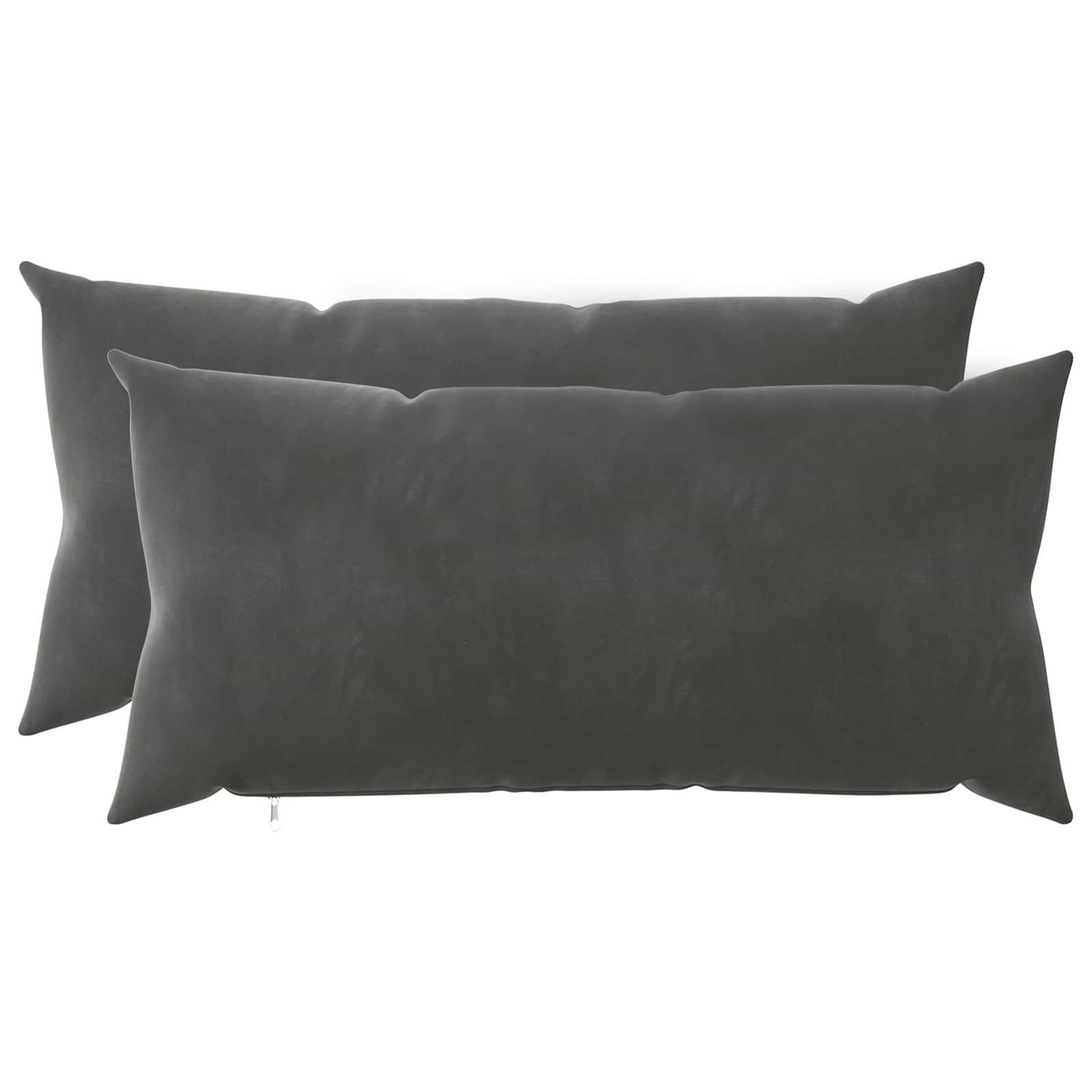 Κάλυμμα Μαξιλαριού 2 pcs HEERLEN Σκούρο Γκρι 40 x 70 cm Βελούδο