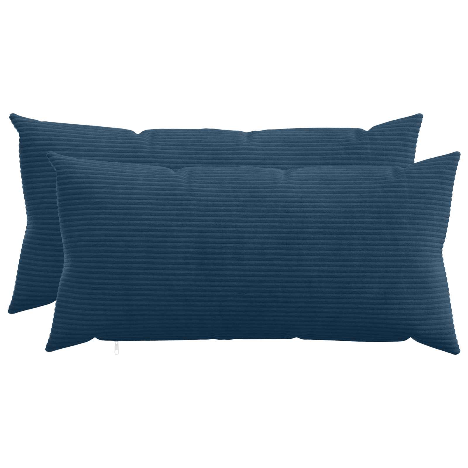 Κάλυμμα Μαξιλαριού 2 pcs HEERLEN Σκούρο μπλε 40 x 70 cm