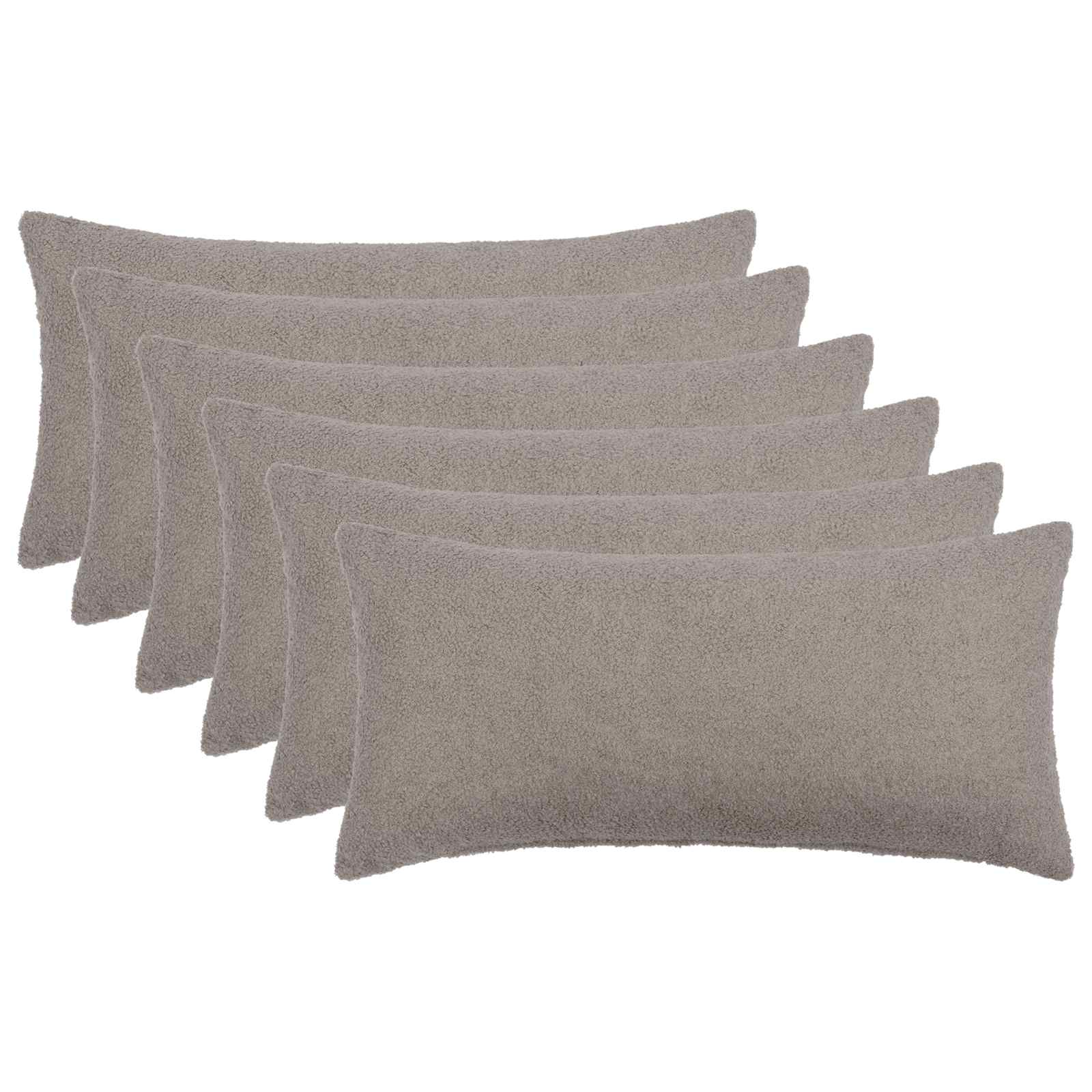 Κάλυμμα Μαξιλαριού 6 pcs HEERLEN Ανοιχτό γκρι 40 x 70 cm - Pakobazaar
