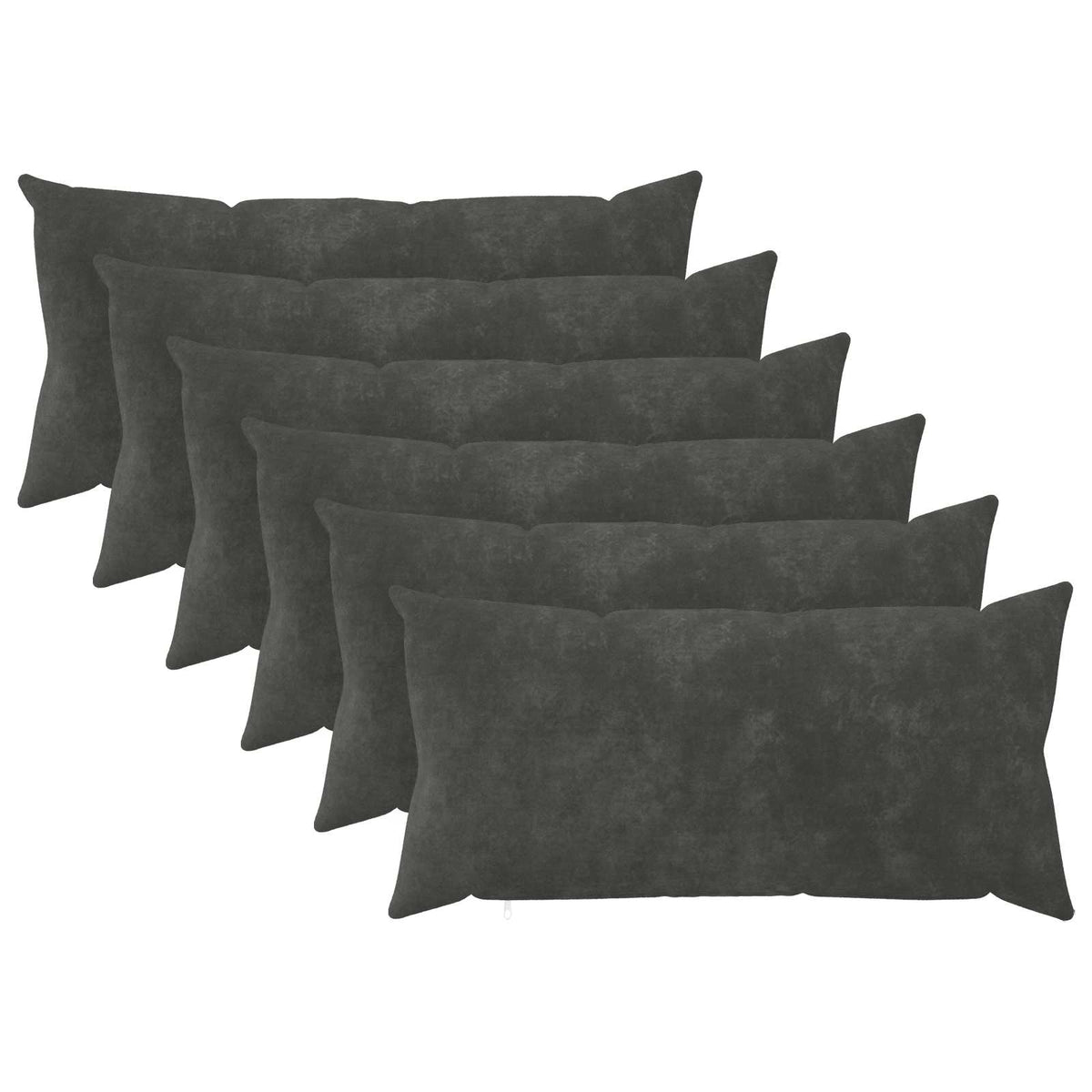 Κάλυμμα Μαξιλαριού 6 pcs HEERLEN Ανθρακί 40 x 70 cm - Pakobazaar