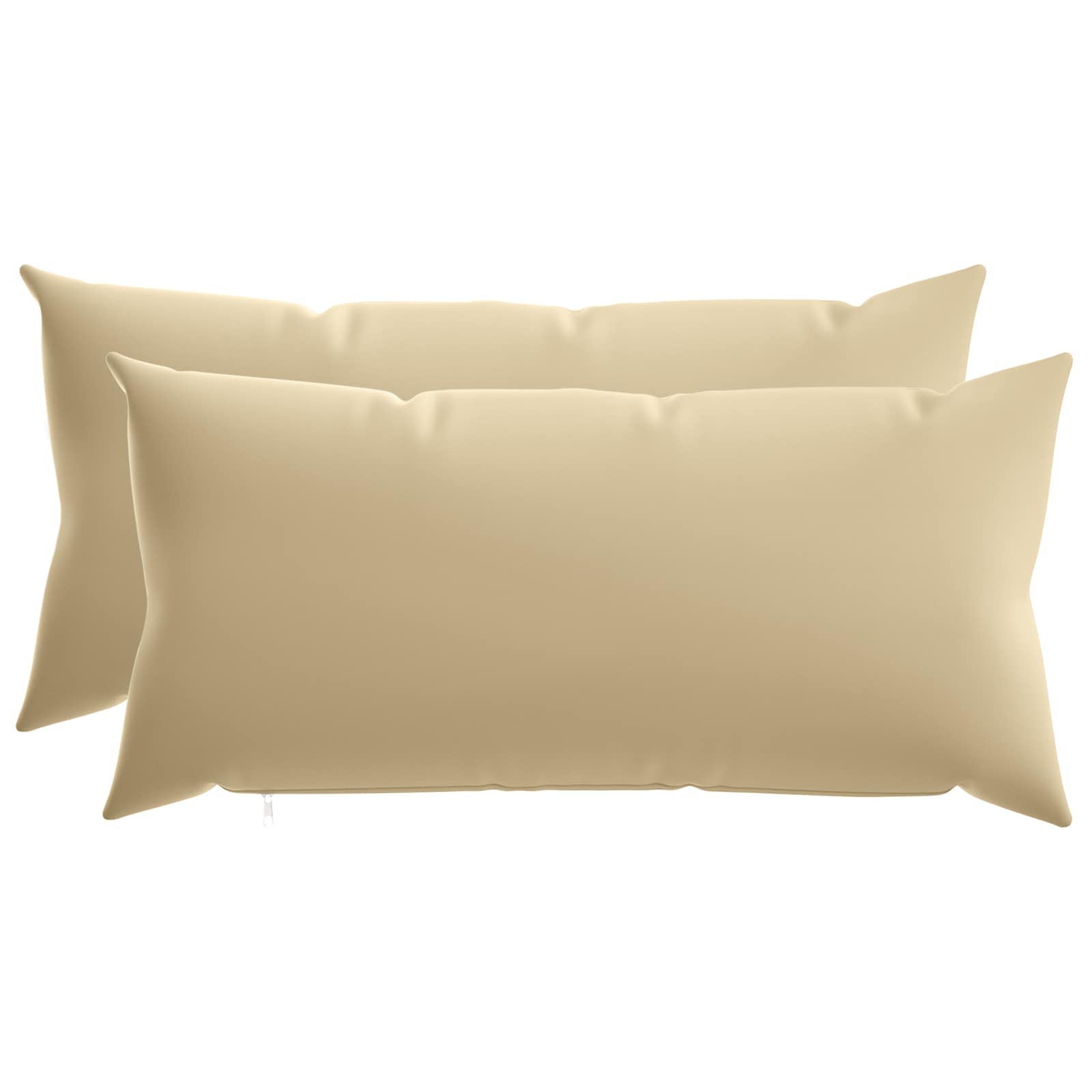 Κάλυμμα Μαξιλαριού 2 pcs HEERLEN Μπεζ 40 x 70 cm Πολυεστέρας - Pakobazaar