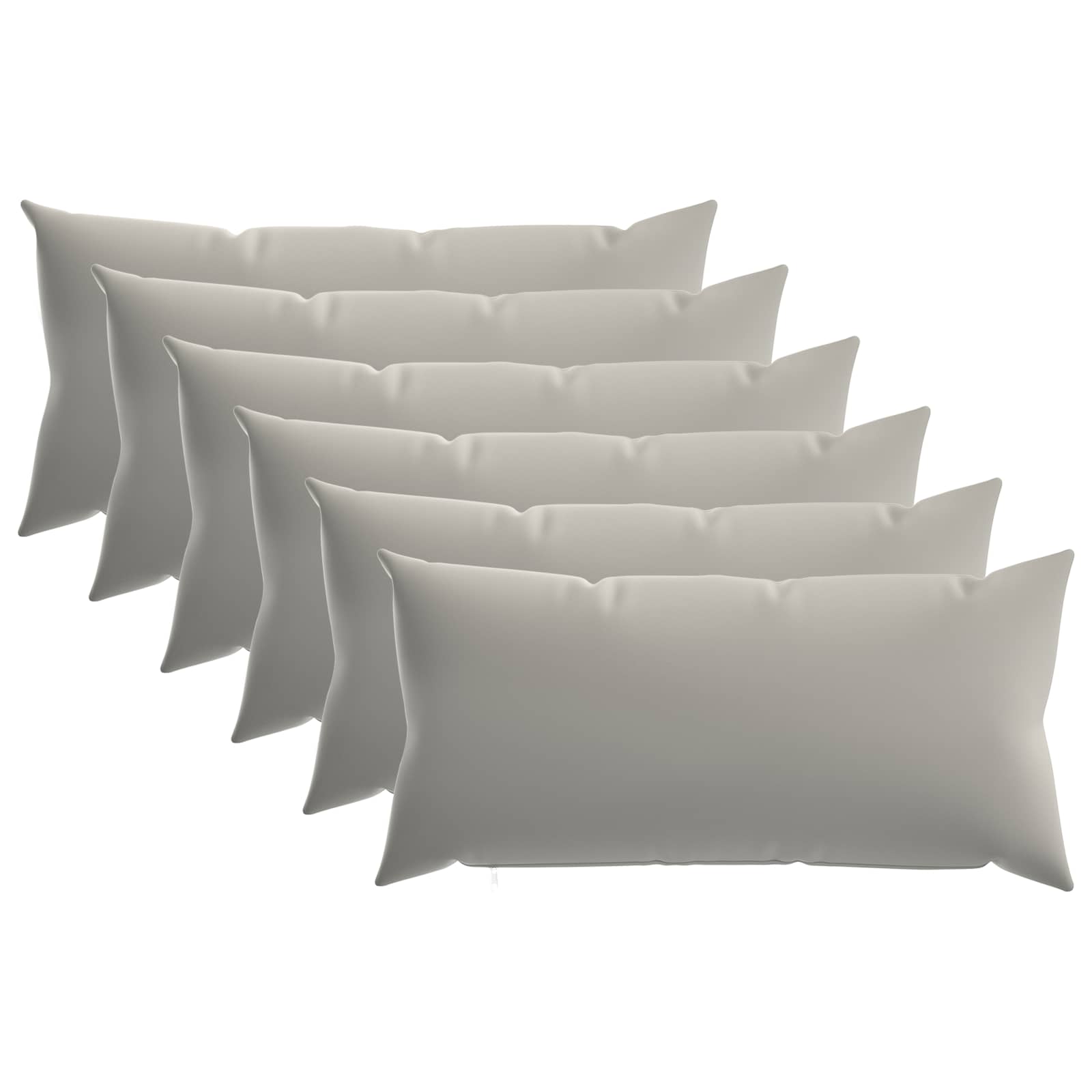 Κάλυμμα Μαξιλαριού 6 pcs HEERLEN Γκρι 40 x 70 cm Πολυεστέρας