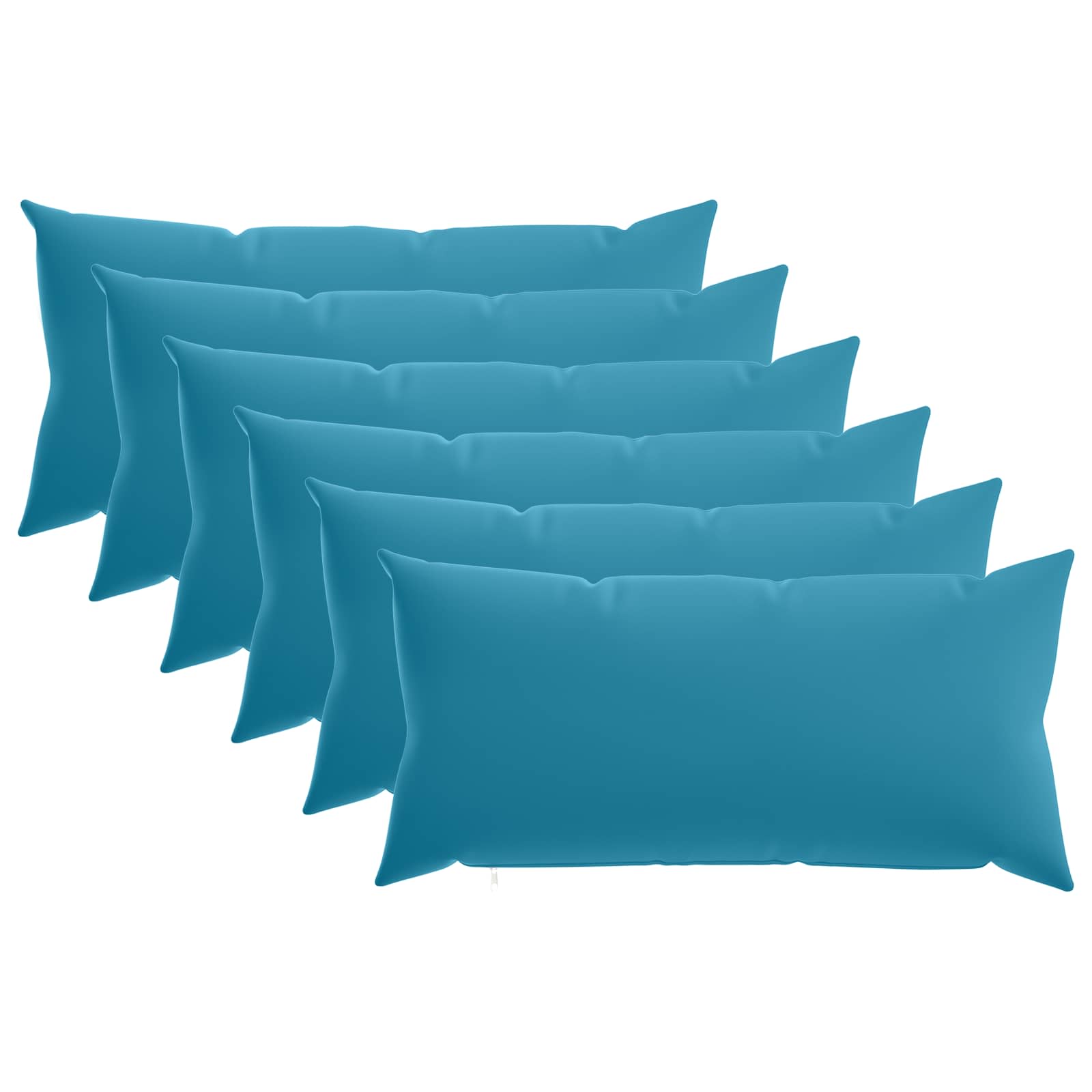 Κάλυμμα Μαξιλαριού 6 pcs HEERLEN Γαλάζιο 40 x 70 cm Πολυεστέρας