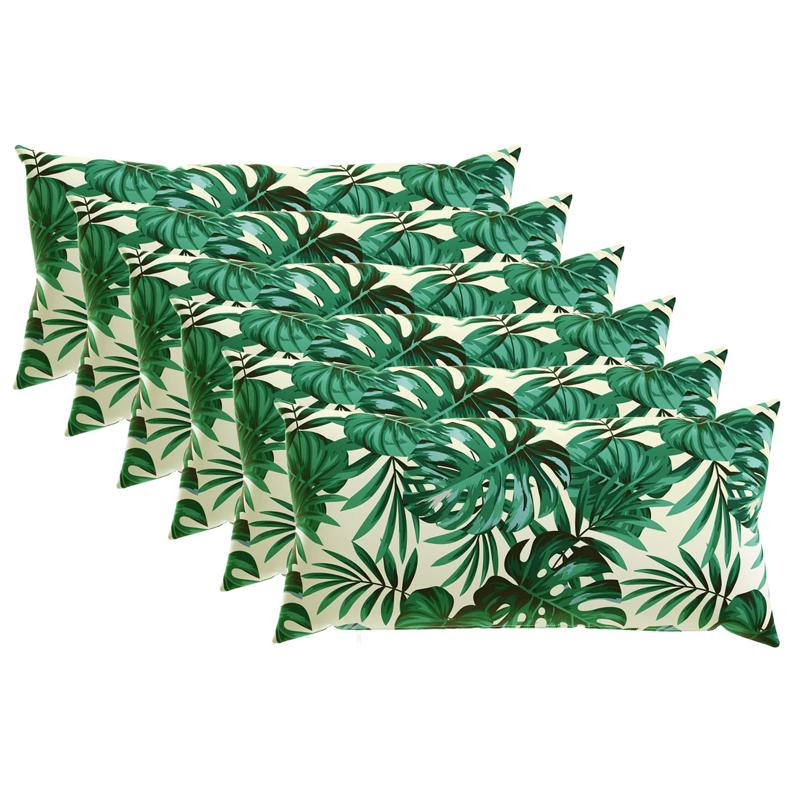 Κάλυμμα Μαξιλαριού 6 pcs HEERLEN Σχέδιο Φύλλων 40 x 70 cm