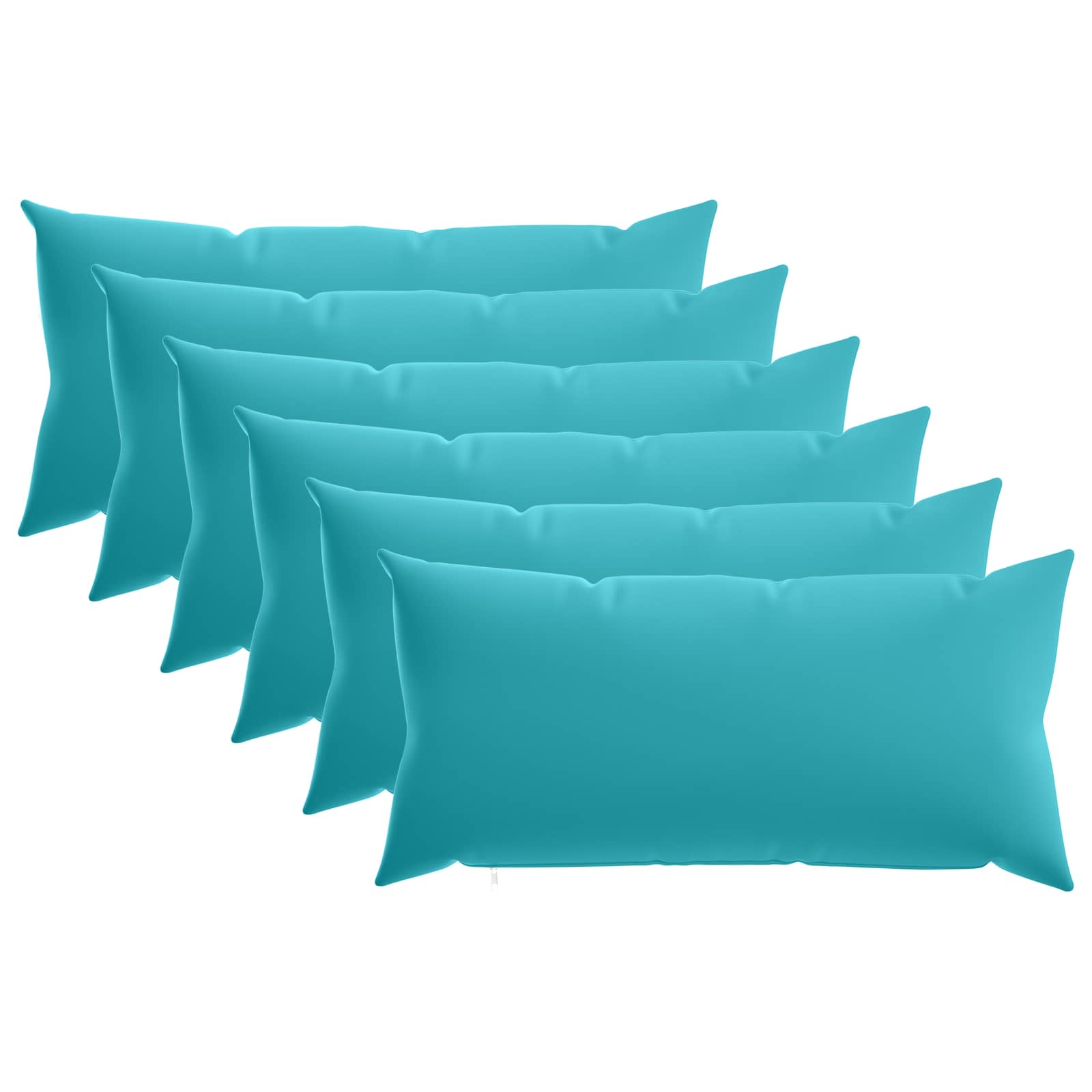 Κάλυμμα Μαξιλαριού 6 pcs HEERLEN Τιρκουάζ 40 x 70 cm - Pakobazaar