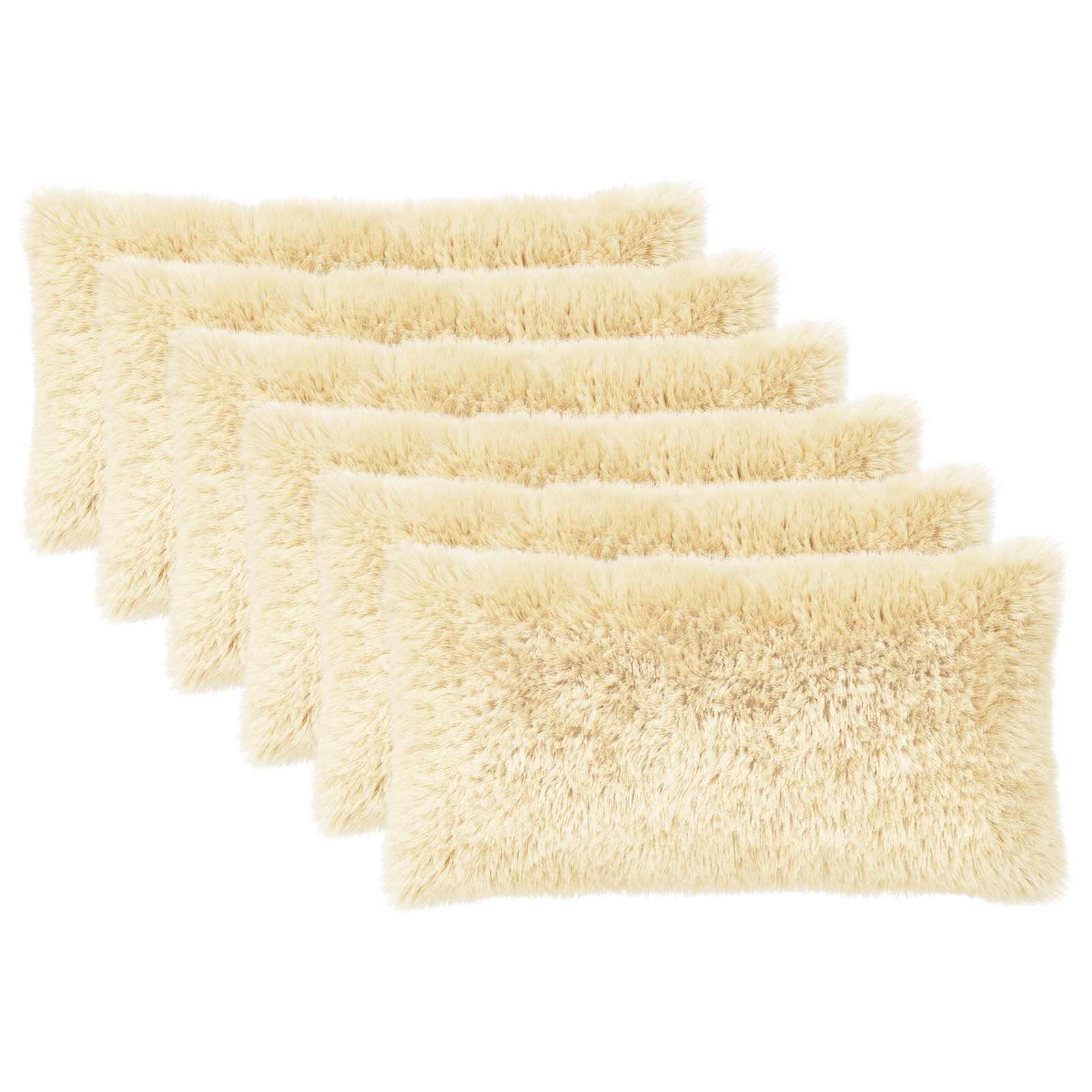 Κάλυμμα Μαξιλαριού 6 pcs HEERLEN Κρεμ 40 x 70 cm PV Φλίς