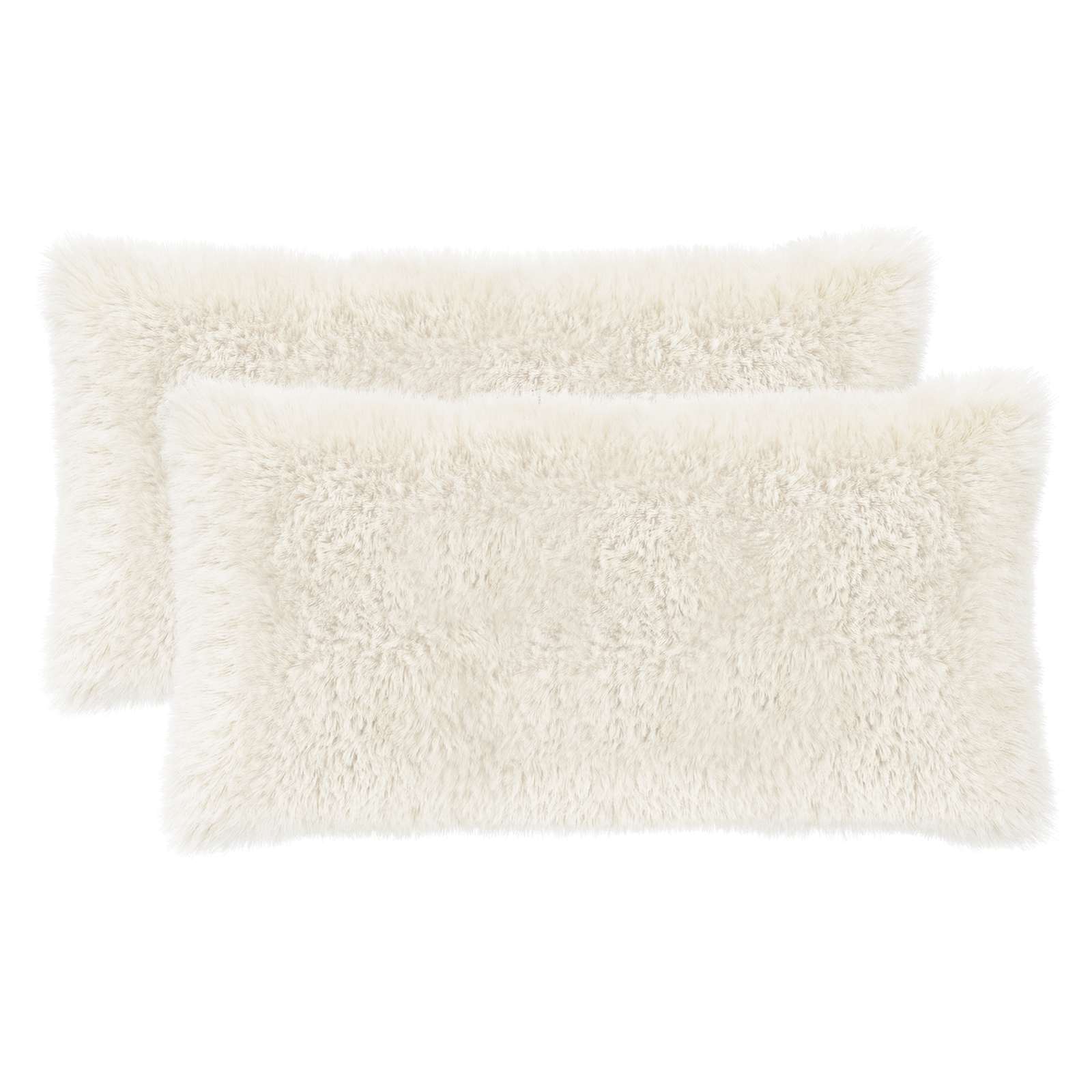 Κάλυμμα Μαξιλαριού 2 pcs HEERLEN Λευκό 40 x 70 cm PV Φλίς - Pakobazaar