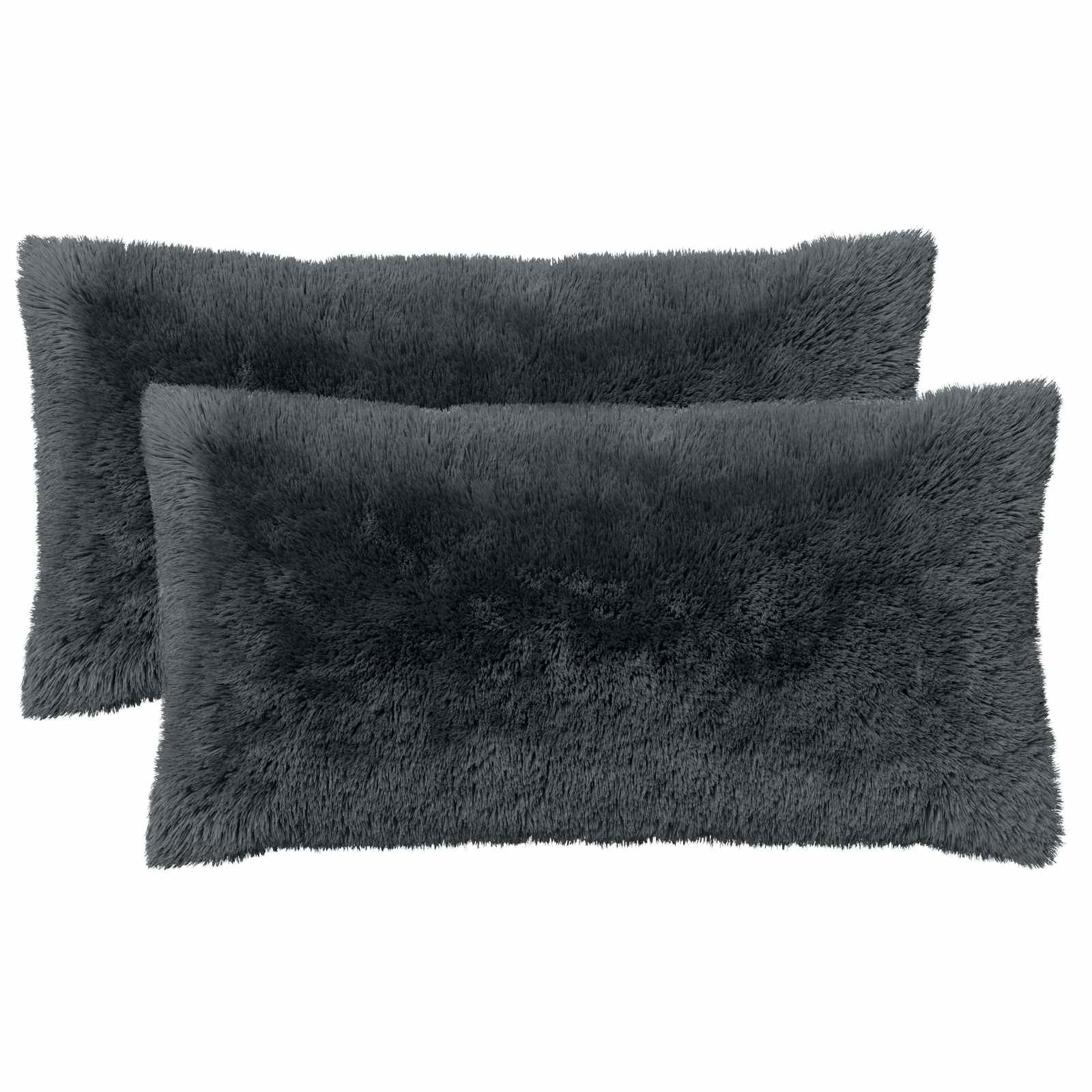 Κάλυμμα Μαξιλαριού 2 pcs HEERLEN Ανθρακί 40 x 70 cm PV Φλίς - Pakobazaar