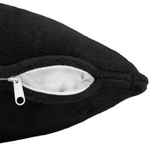 Κάλυμμα Μαξιλαριού 2 pcs HEERLEN Μαύρο 40 x 70 cm Φανέλα