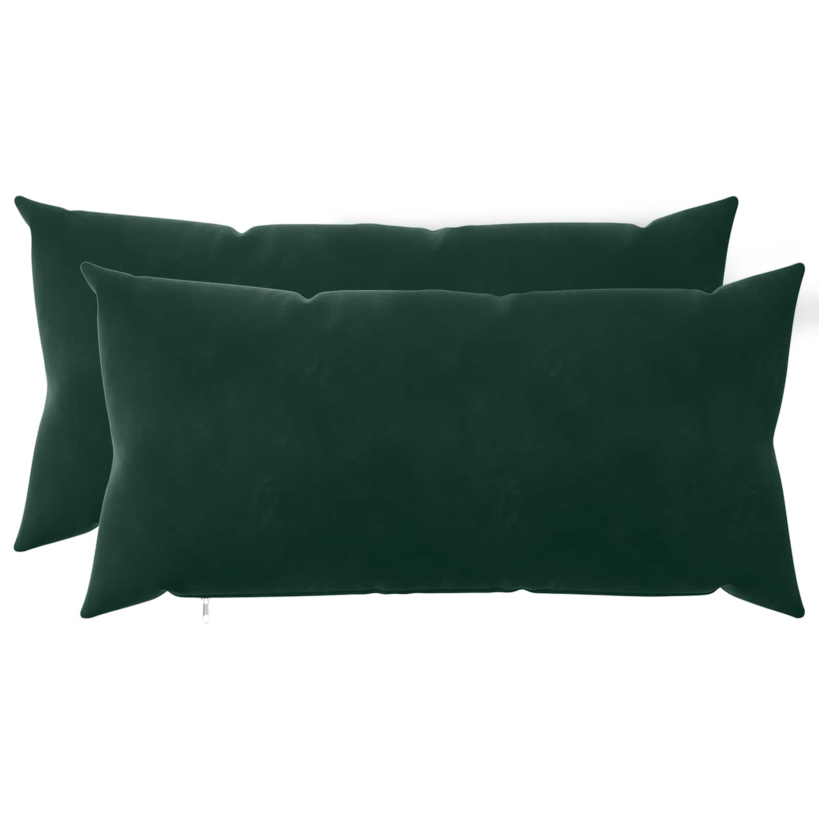 Κάλυμμα Μαξιλαριού 2 pcs HEERLEN Σκούρο Πράσινο 40 x 80 cm