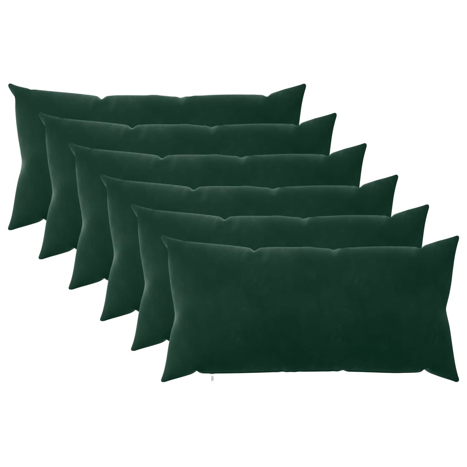 Κάλυμμα Μαξιλαριού 6 pcs HEERLEN Σκούρο Πράσινο 40 x 80 cm