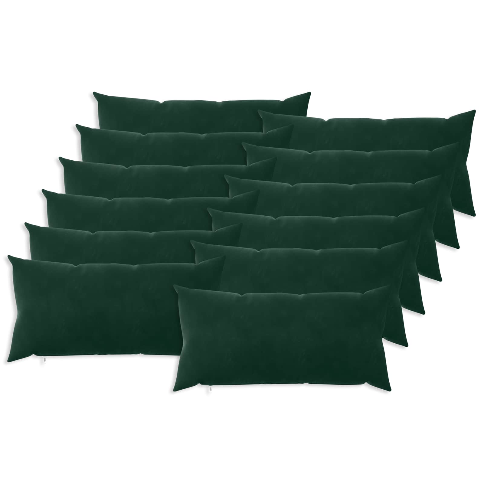 Κάλυμμα Μαξιλαριού 12 pcs HEERLEN Σκούρο Πράσινο 40 x 80 cm
