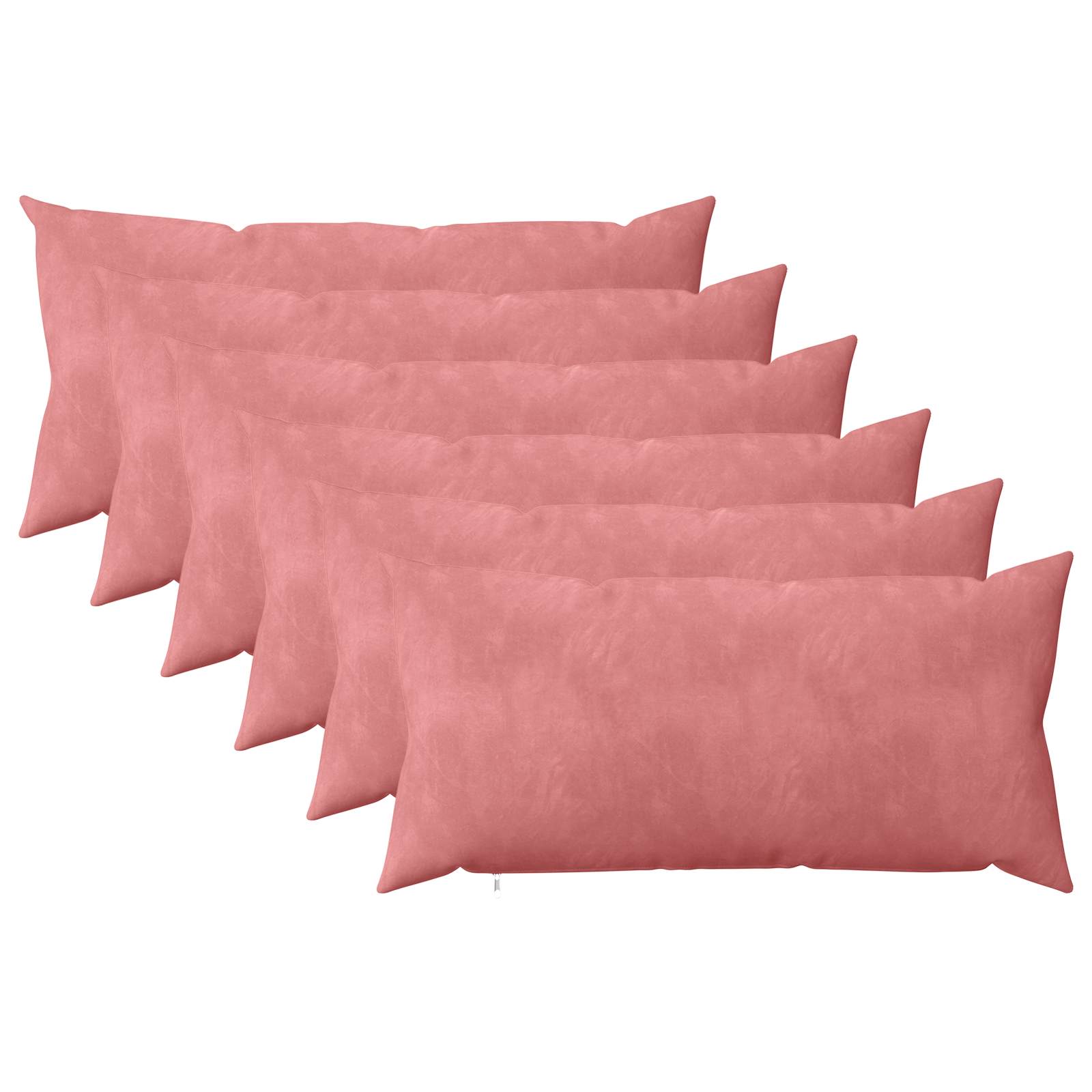 Κάλυμμα Μαξιλαριού 6 pcs HEERLEN Ροζ 40 x 80 cm Βελούδο