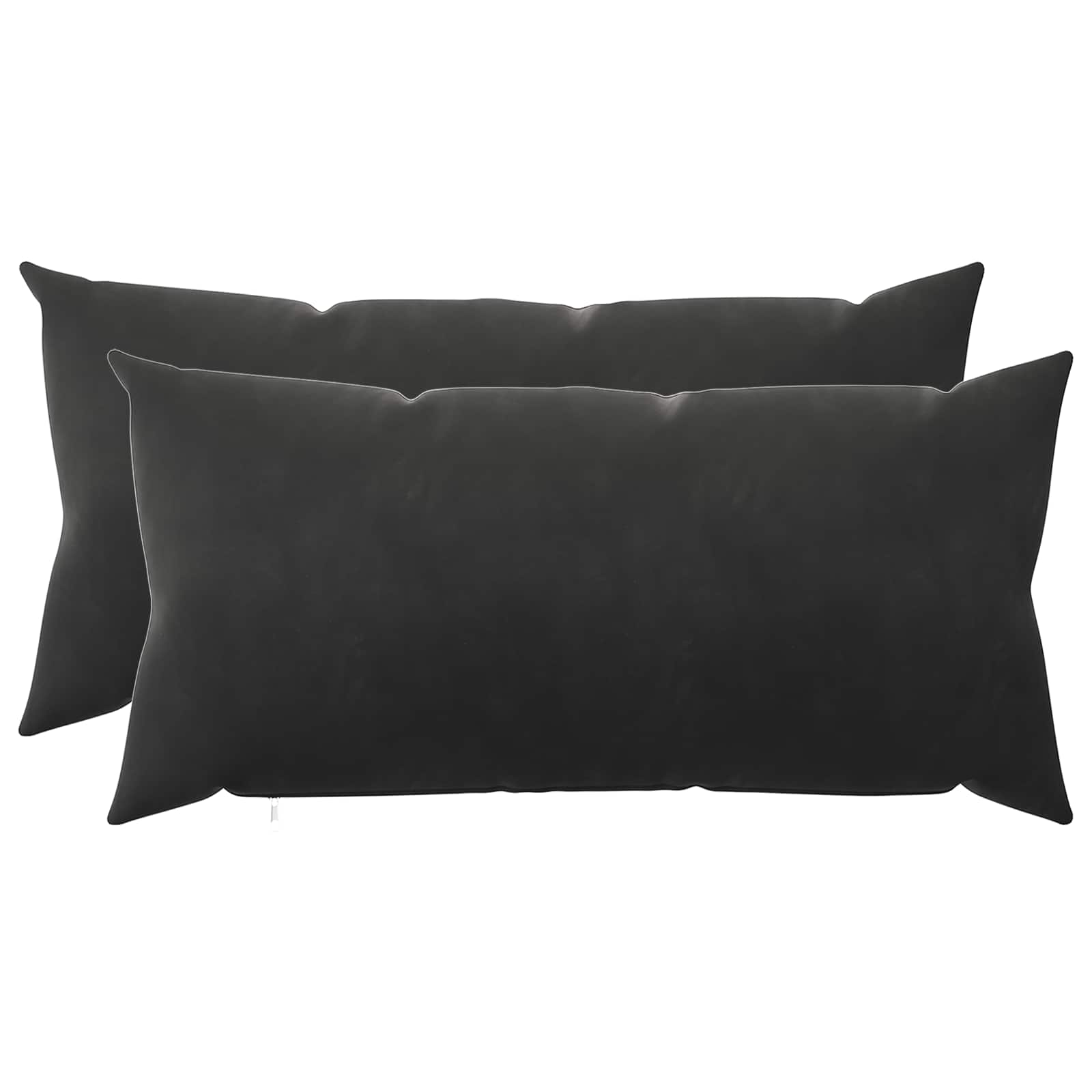 Κάλυμμα Μαξιλαριού 2 pcs HEERLEN Μαύρο 40 x 80 cm Βελούδο