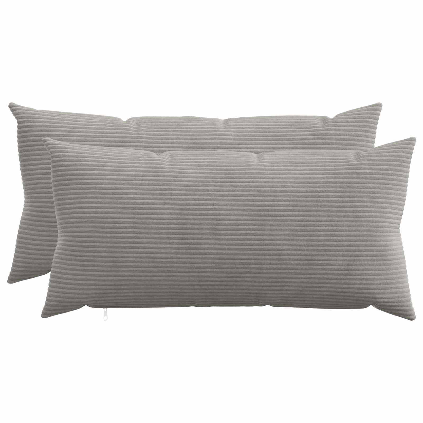 Κάλυμμα Μαξιλαριού 2 pcs HEERLEN Ανοιχτό γκρι 40 x 80 cm