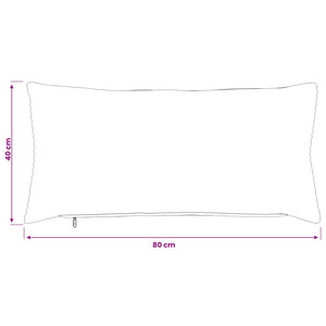 Κάλυμμα Μαξιλαριού 2 pcs HEERLEN Ανοιχτό γκρι 40 x 80 cm