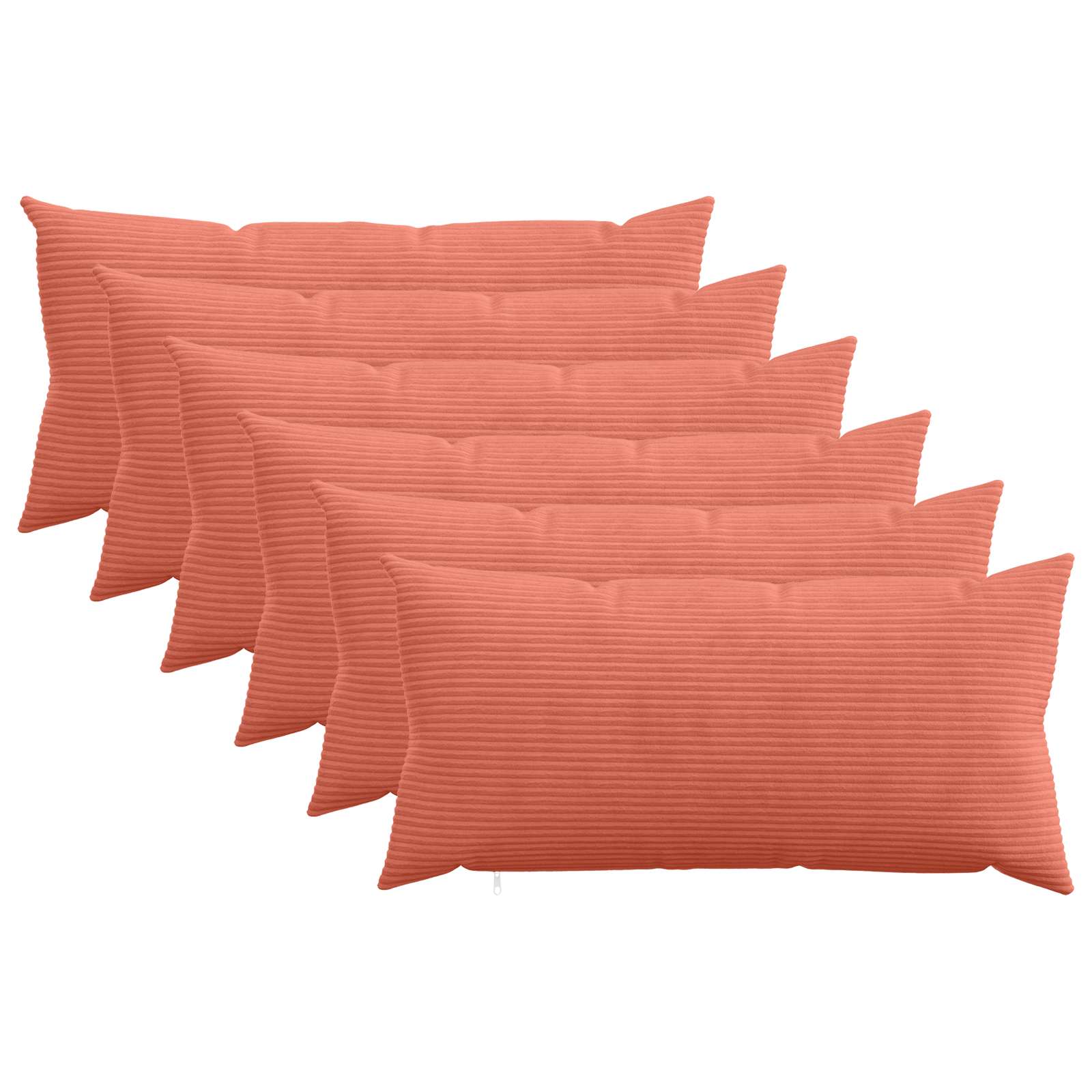 Κάλυμμα Μαξιλαριού 6 pcs HEERLEN Κόκκινο Πορτοκαλί 40 x 80 cm