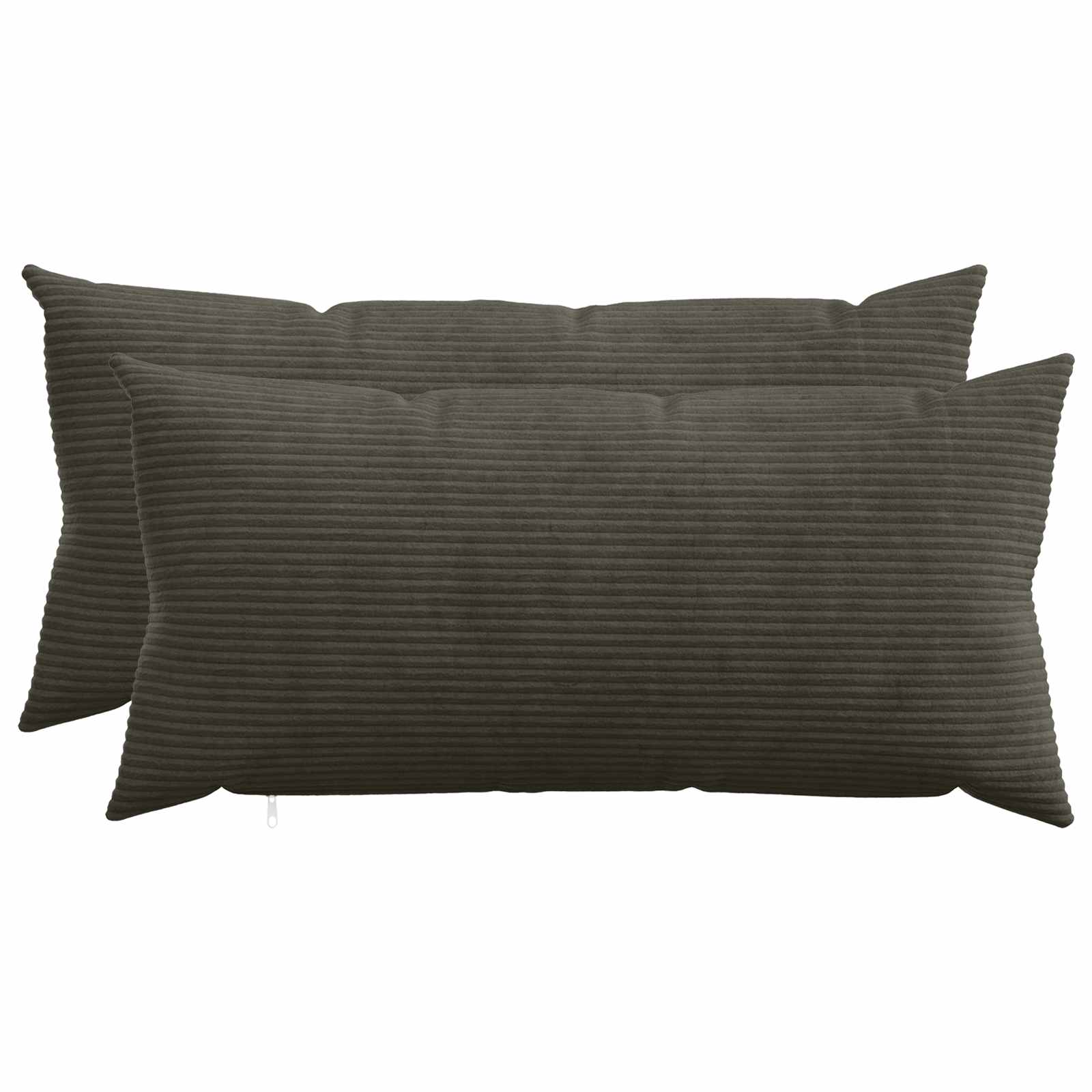 Κάλυμμα Μαξιλαριού 2 pcs HEERLEN Ανθρακί 40 x 80 cm κορντουρόι - Pakobazaar