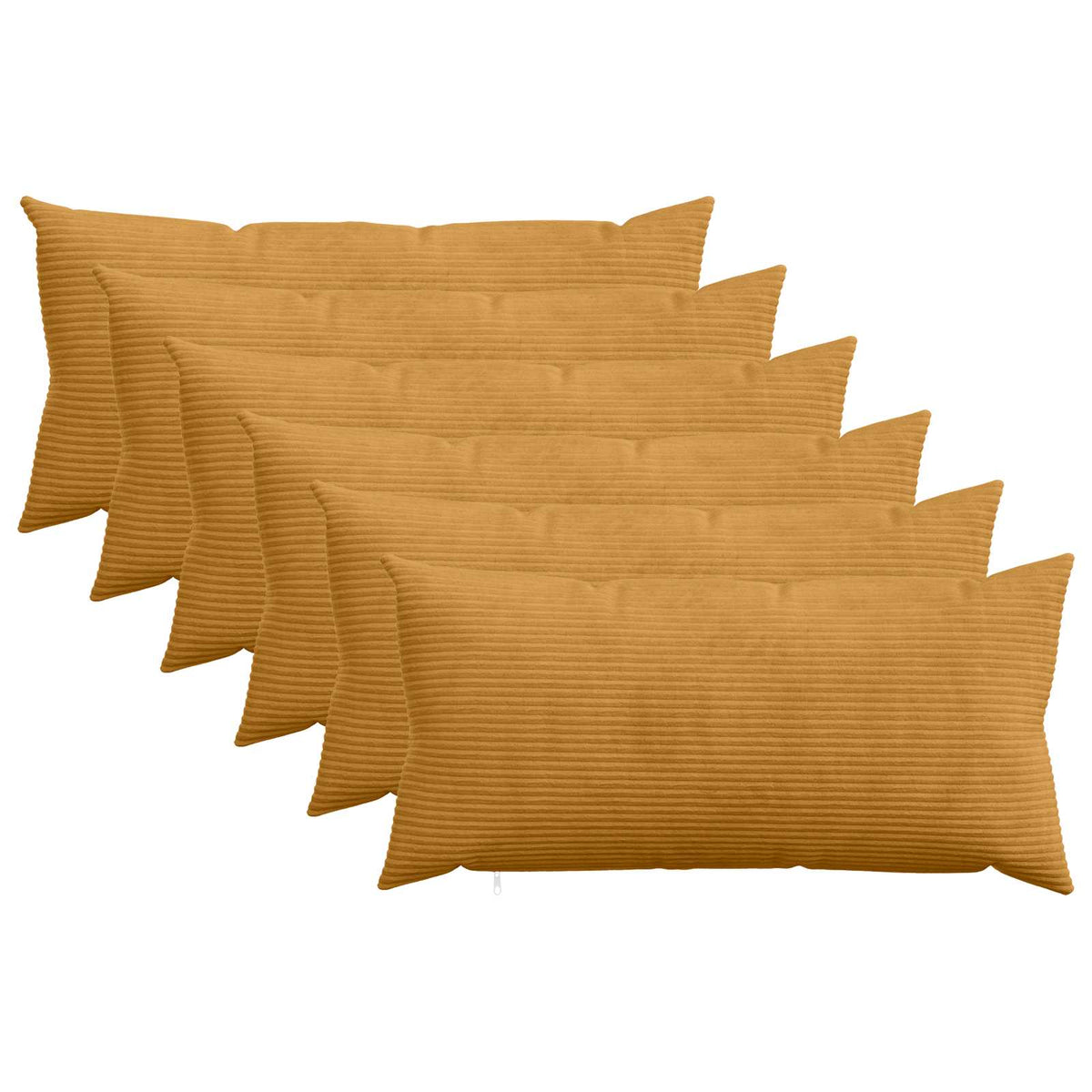 Κάλυμμα Μαξιλαριού 6 pcs HEERLEN Κίτρινο 40 x 80 cm κορντουρόι