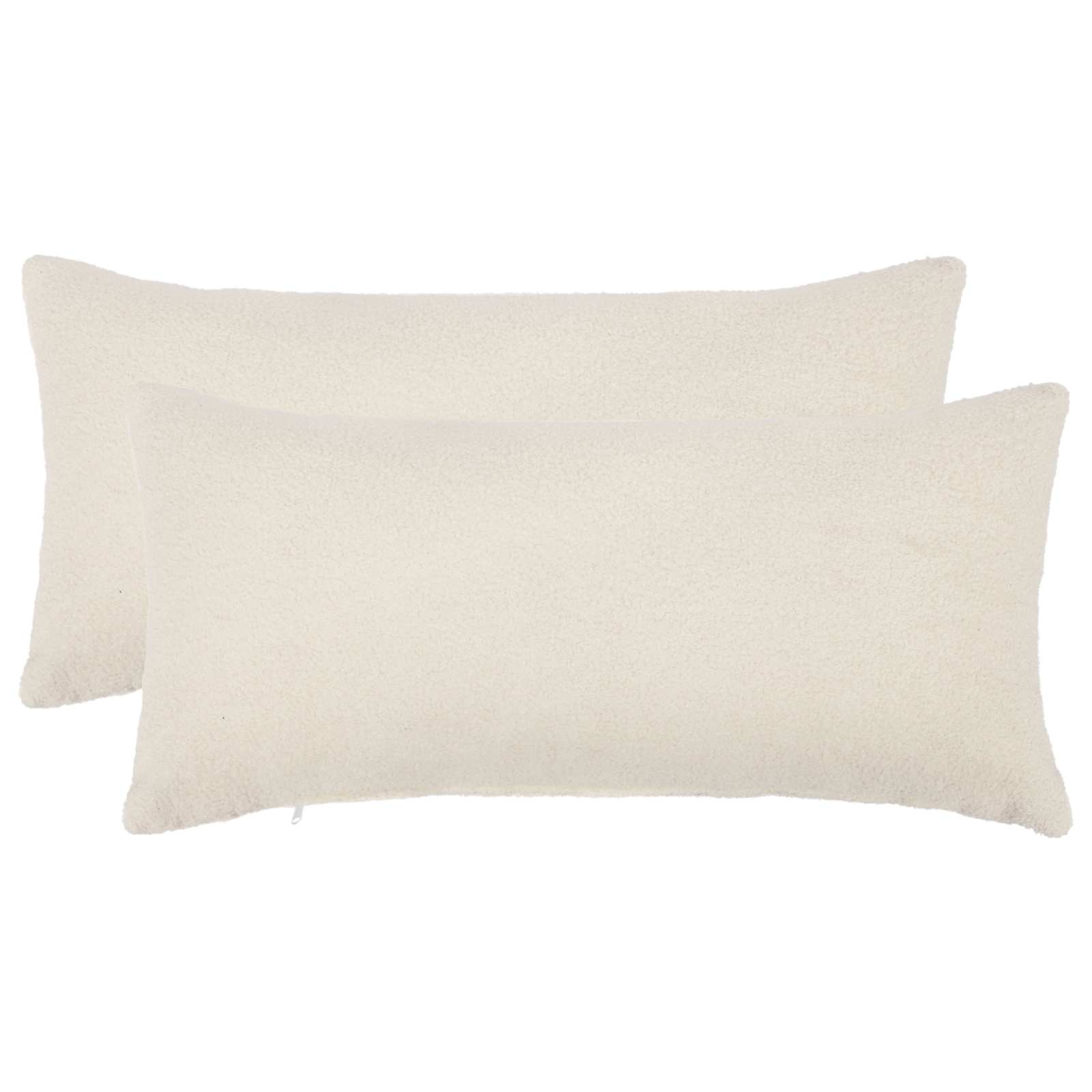 Κάλυμμα Μαξιλαριού 2 pcs HEERLEN Κρεμ 40 x 80 cm Μπουκλέ