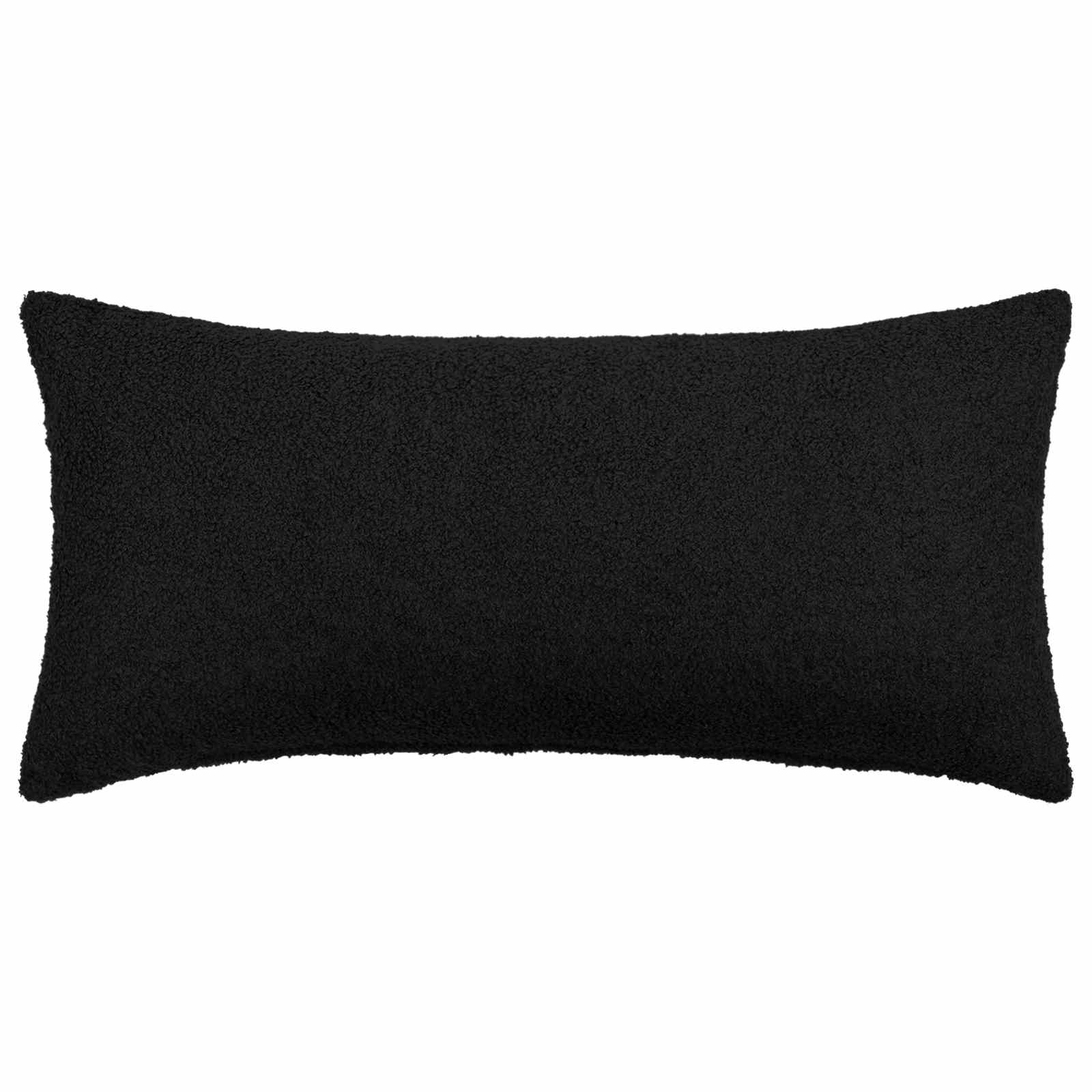 Κάλυμμα Μαξιλαριού 6 pcs HEERLEN Μαύρο 40 x 80 cm Μπουκλέ - Pakobazaar
