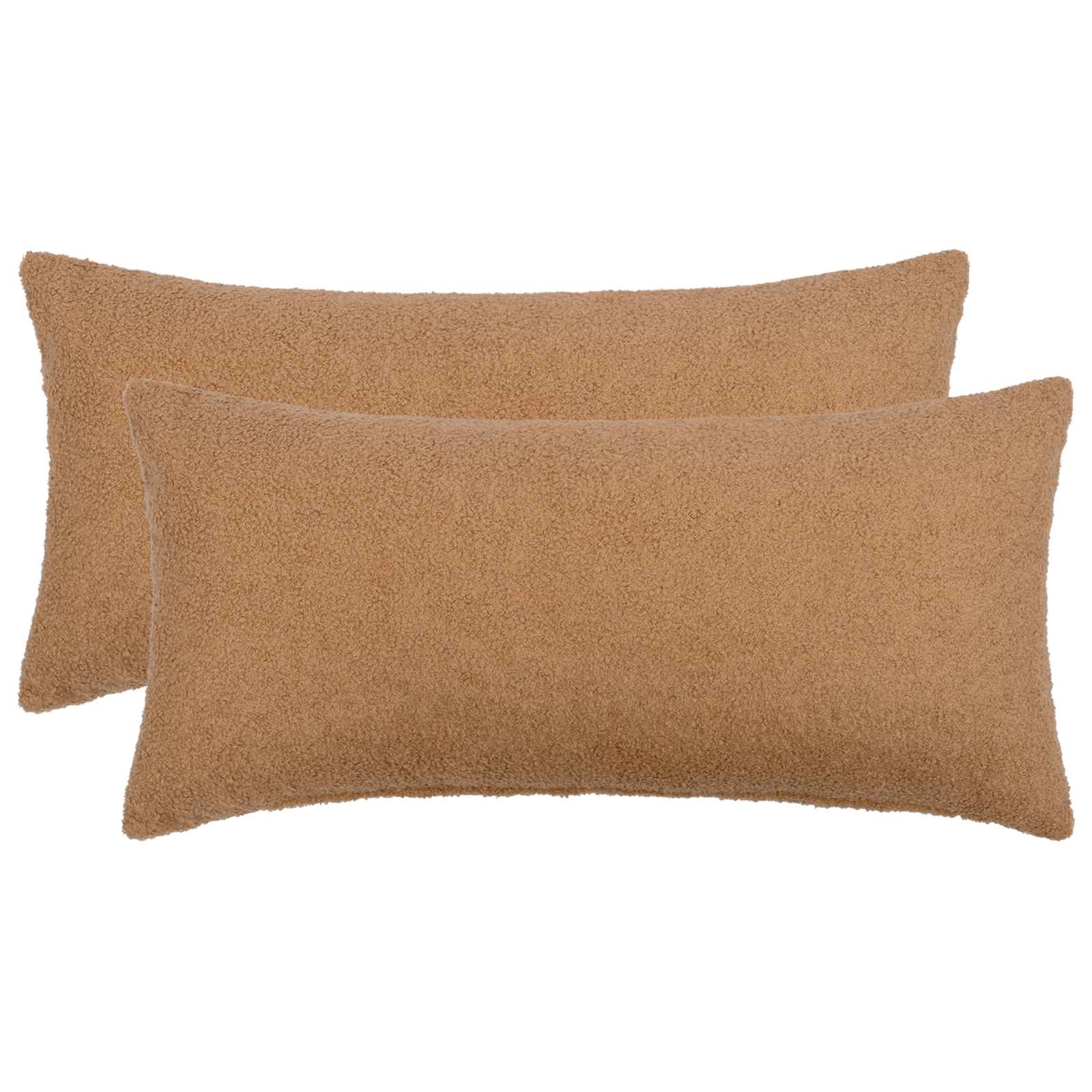 Κάλυμμα Μαξιλαριού 2 pcs HEERLEN Μπεζ 40 x 80 cm Μπουκλέ