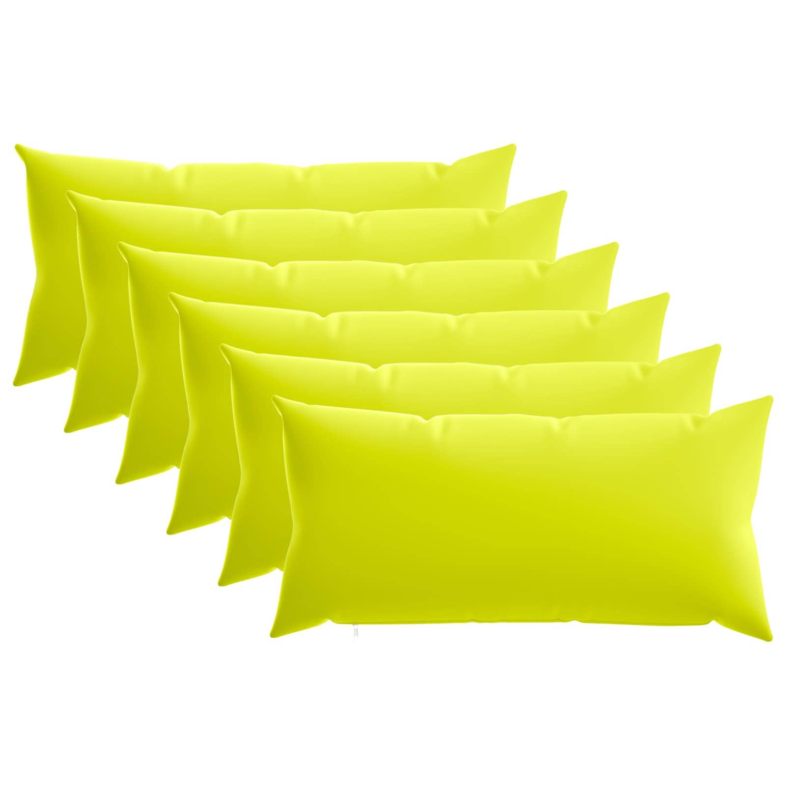 Κάλυμμα Μαξιλαριού 6 pcs HEERLEN Φωτεινό Πράσινο 40 x 80 cm - Pakobazaar