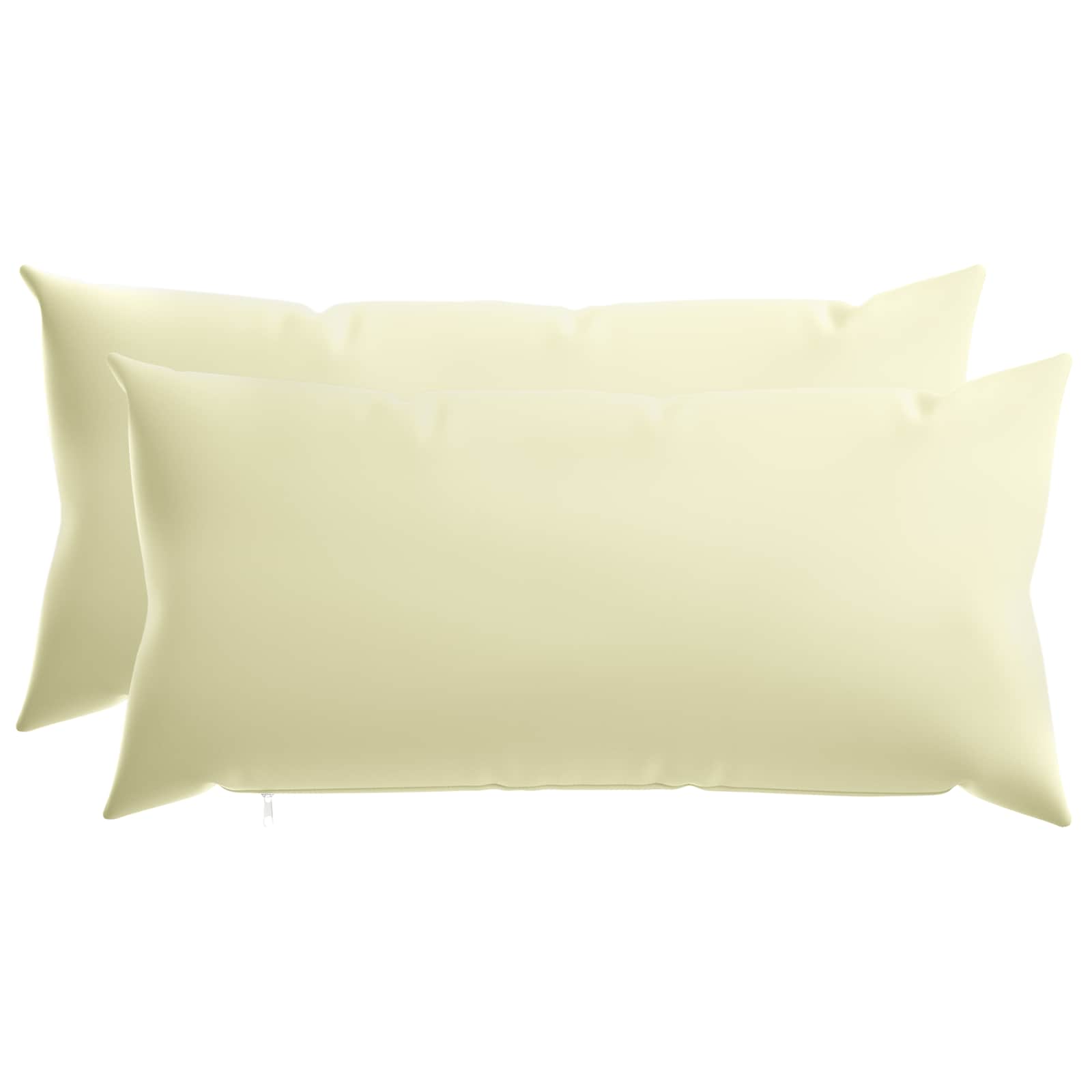 Κάλυμμα Μαξιλαριού 2 pcs HEERLEN Κρεμ 40 x 80 cm Πολυεστέρας - Pakobazaar