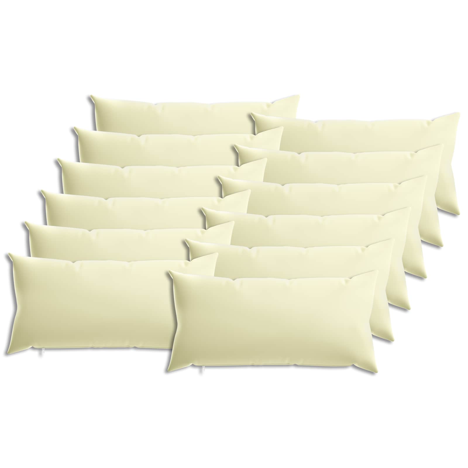 Κάλυμμα Μαξιλαριού 12 pcs HEERLEN Κρεμ 40 x 80 cm Πολυεστέρας