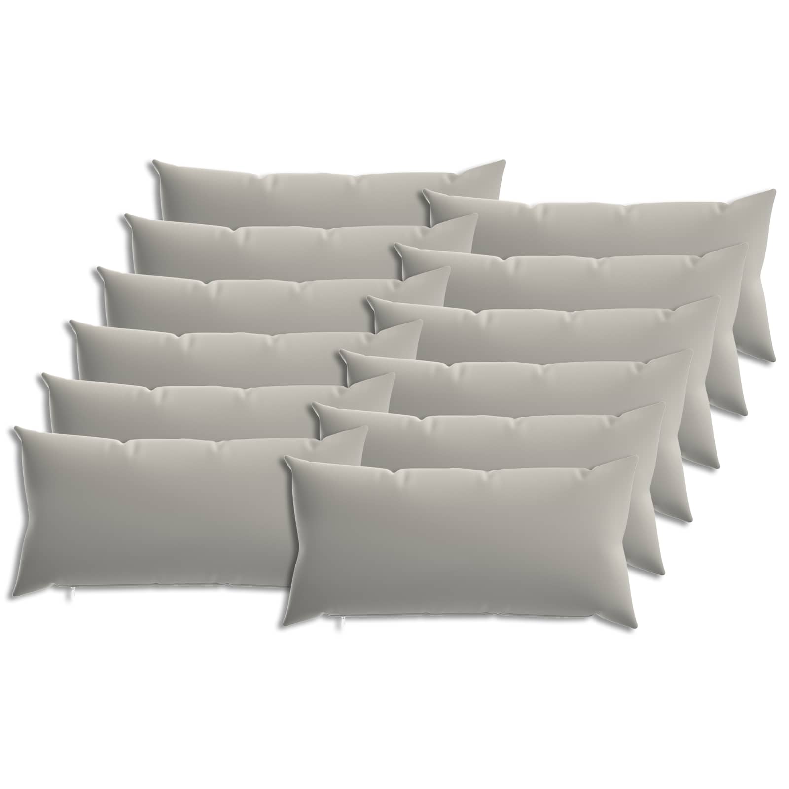 Κάλυμμα Μαξιλαριού 12 pcs HEERLEN Γκρι 40 x 80 cm Πολυεστέρας