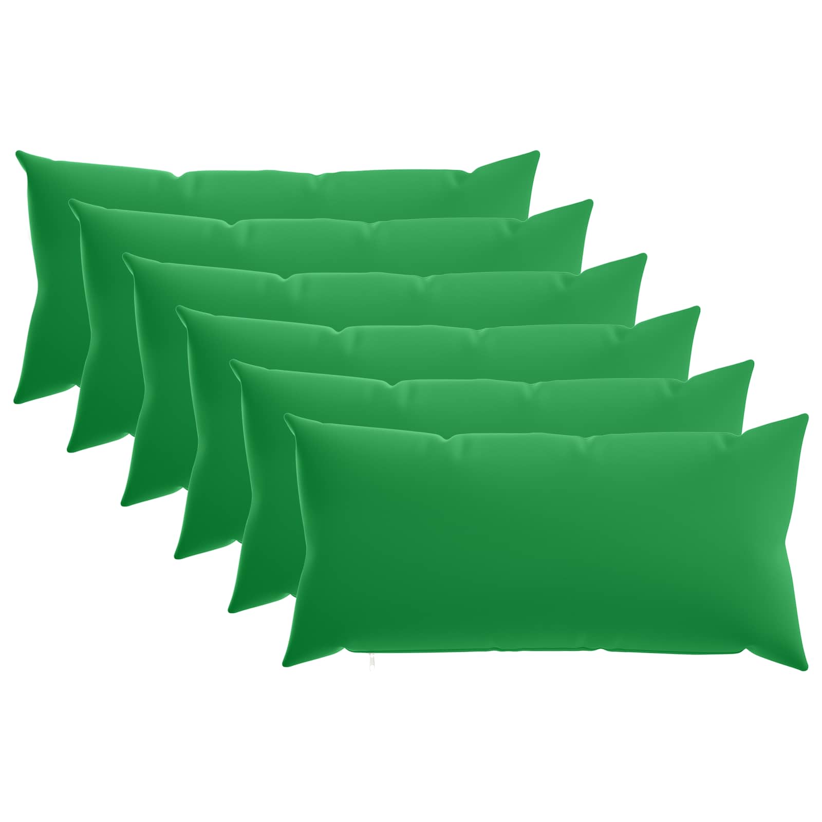 Κάλυμμα Μαξιλαριού 6 pcs HEERLEN Πράσινο 40 x 80 cm Πολυεστέρας - Pakobazaar