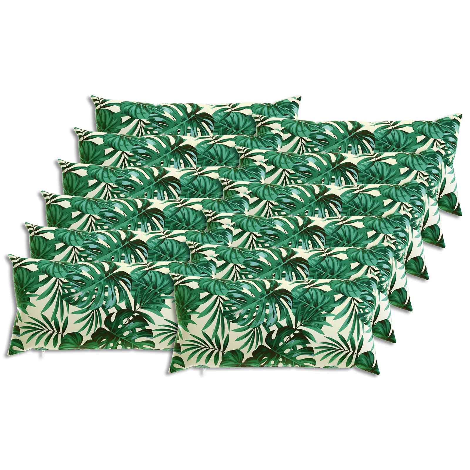 Κάλυμμα Μαξιλαριού 12 pcs HEERLEN Σχέδιο Φύλλων 40 x 80 cm - Pakobazaar
