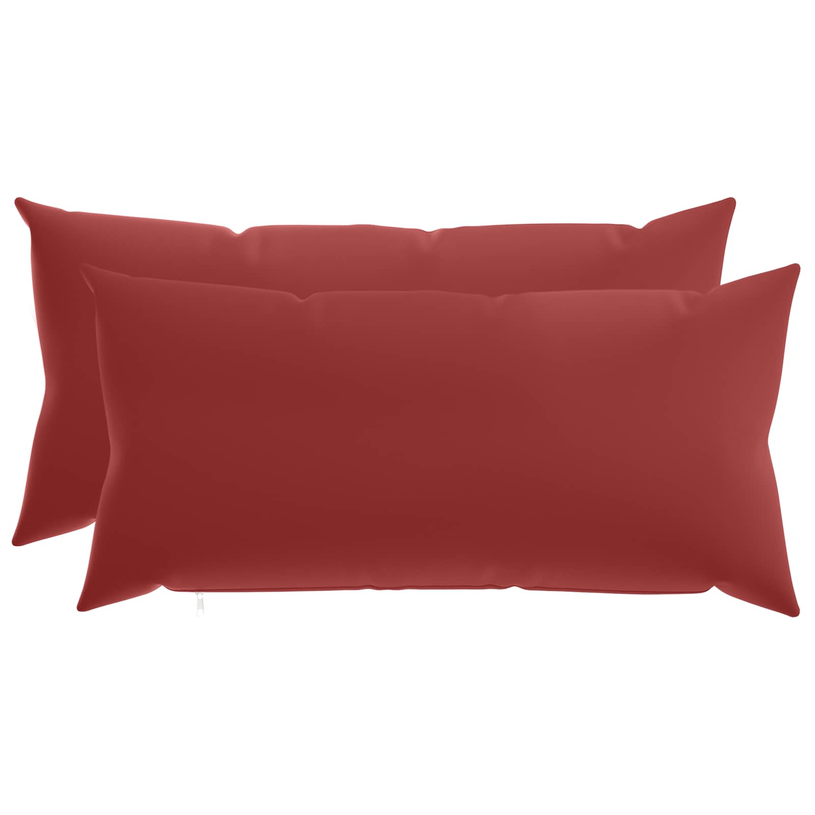 Κάλυμμα Μαξιλαριού 2 pcs HEERLEN Κόκκινο 40 x 80 cm Πολυεστέρας