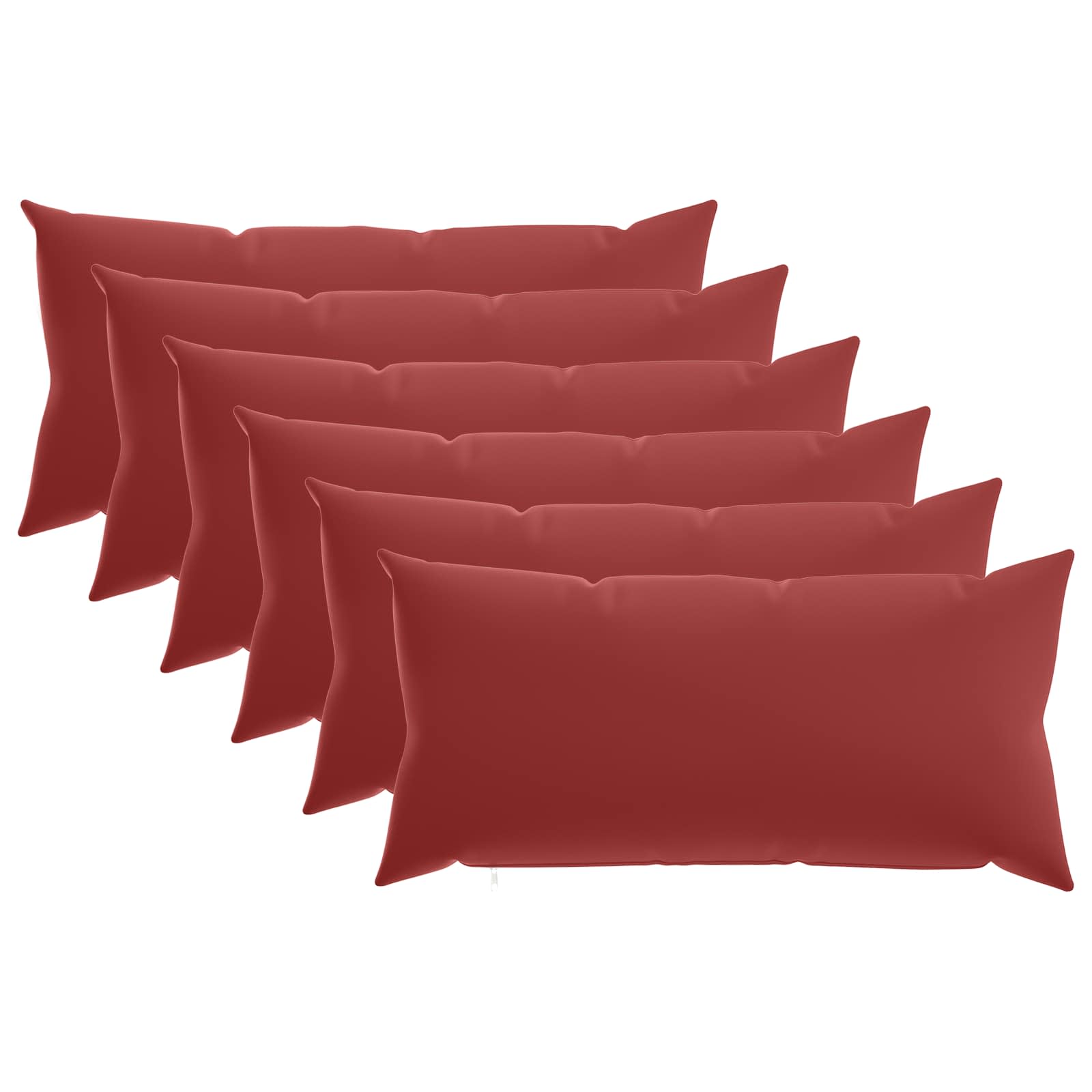 Κάλυμμα Μαξιλαριού 6 pcs HEERLEN Κόκκινο 40 x 80 cm Πολυεστέρας