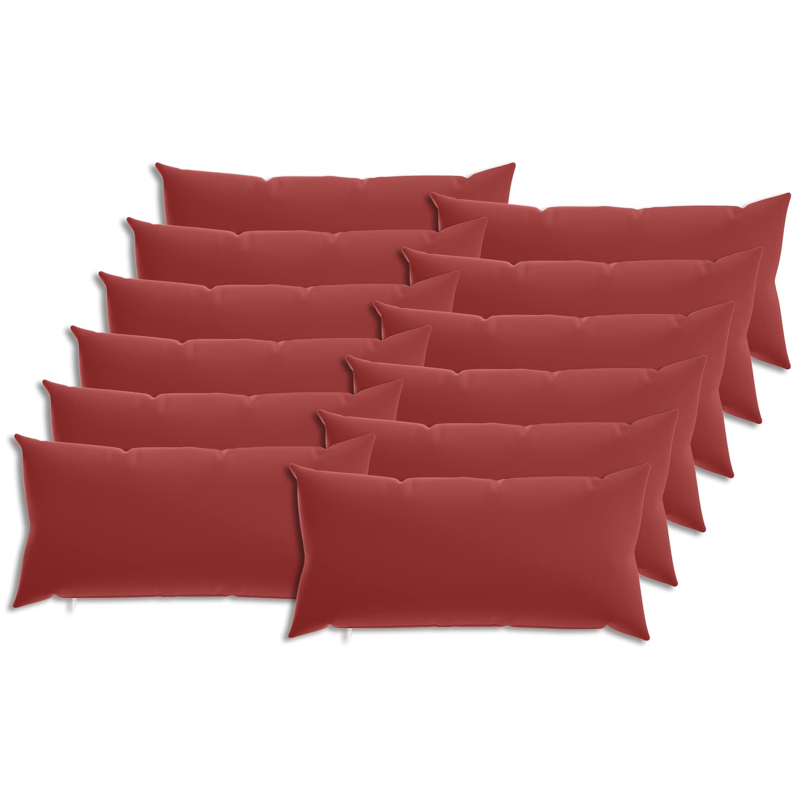 Κάλυμμα Μαξιλαριού 12 pcs HEERLEN Κόκκινο 40 x 80 cm