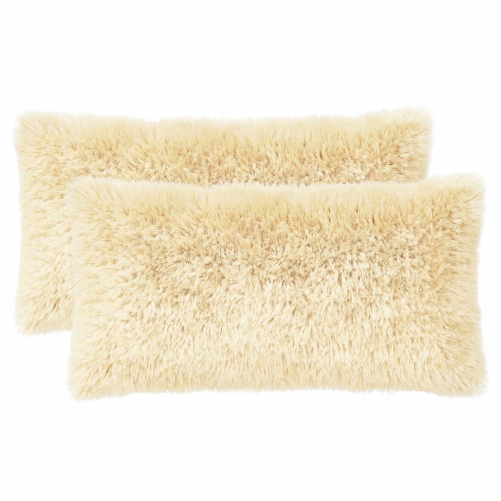 Κάλυμμα Μαξιλαριού 2 pcs HEERLEN Κρεμ 40 x 80 cm PV Φλίς
