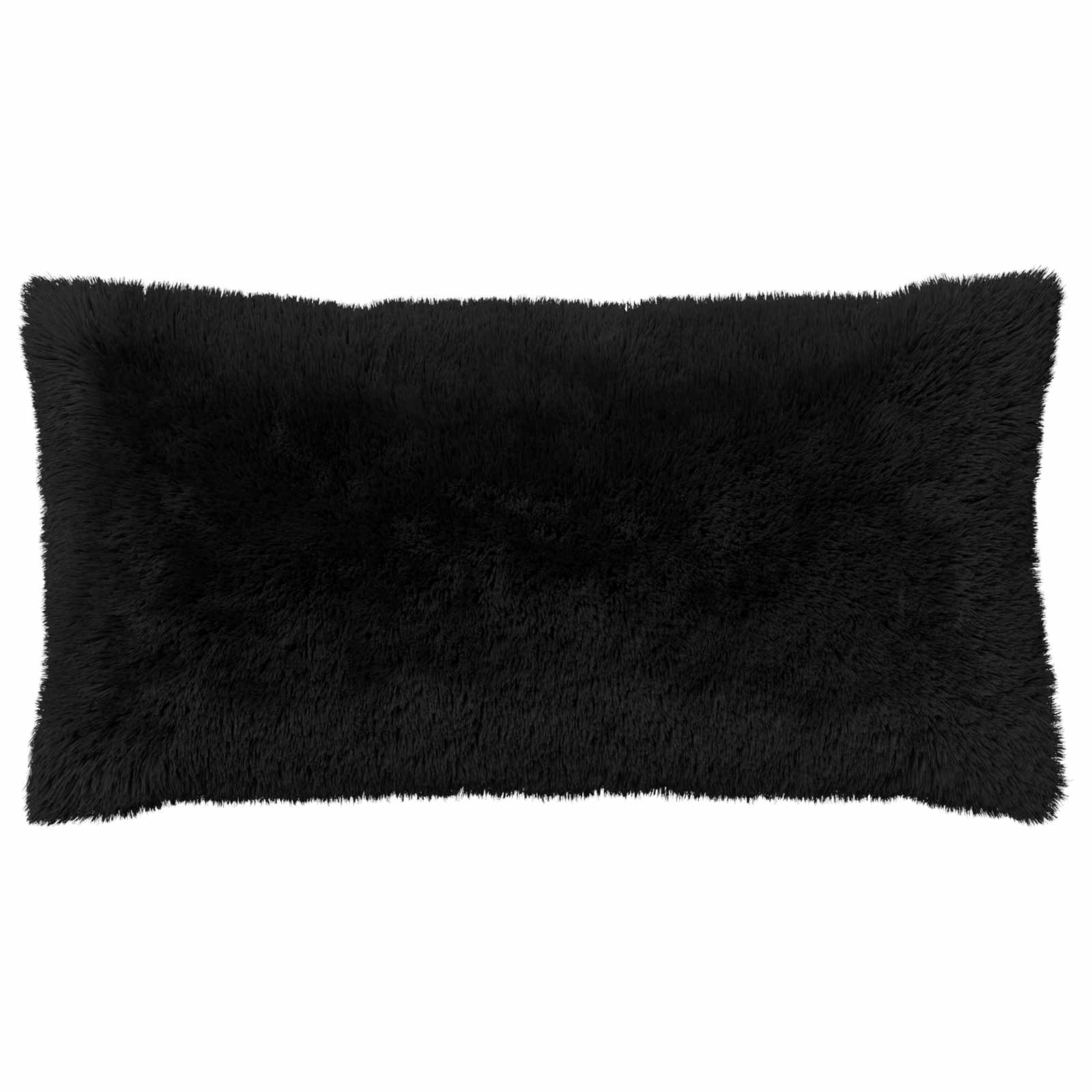 Κάλυμμα Μαξιλαριού 2 pcs HEERLEN Μαύρο 40 x 80 cm PV Φλίς