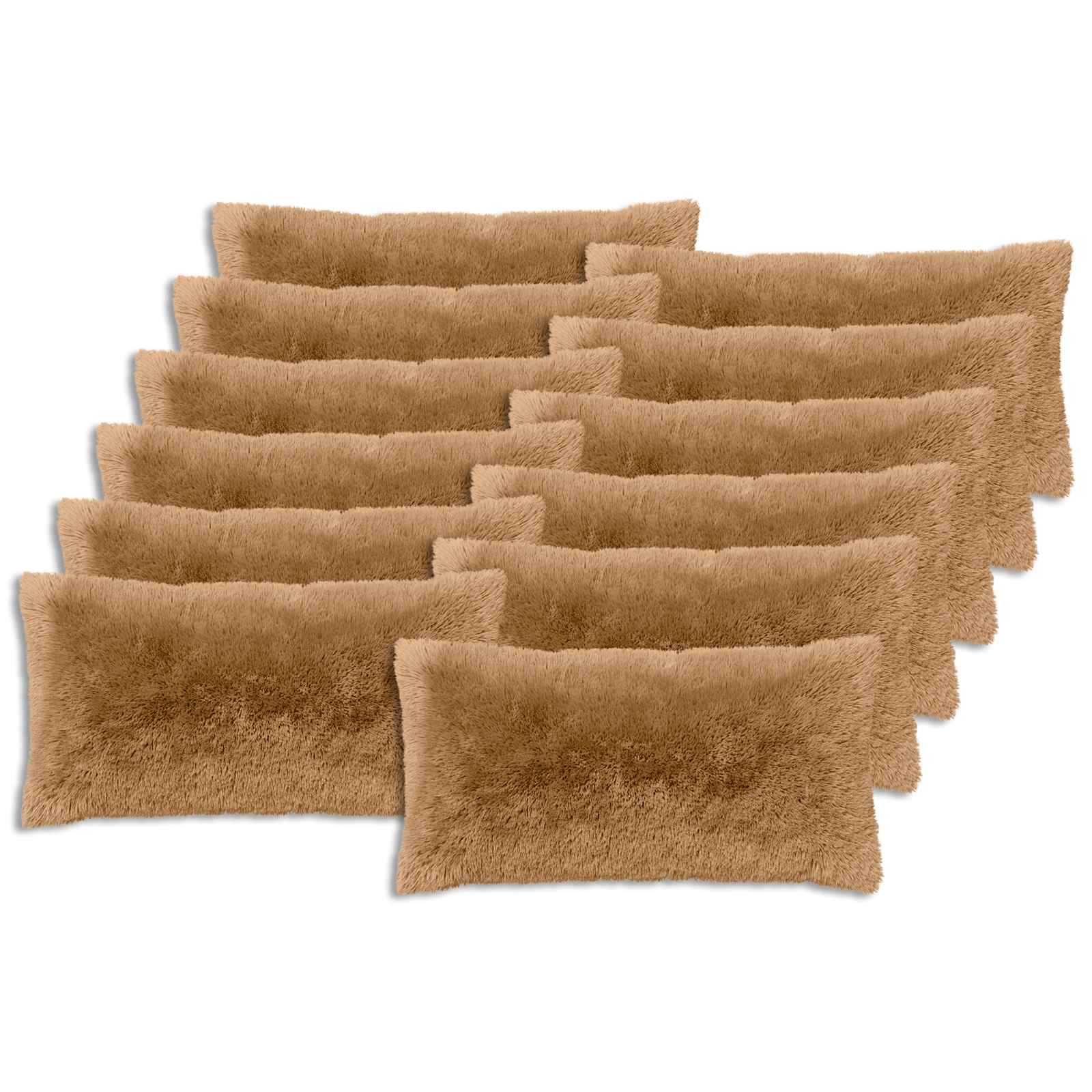 Κάλυμμα Μαξιλαριού 12 pcs HEERLEN Taupe 40 x 80 cm PV Φλίς