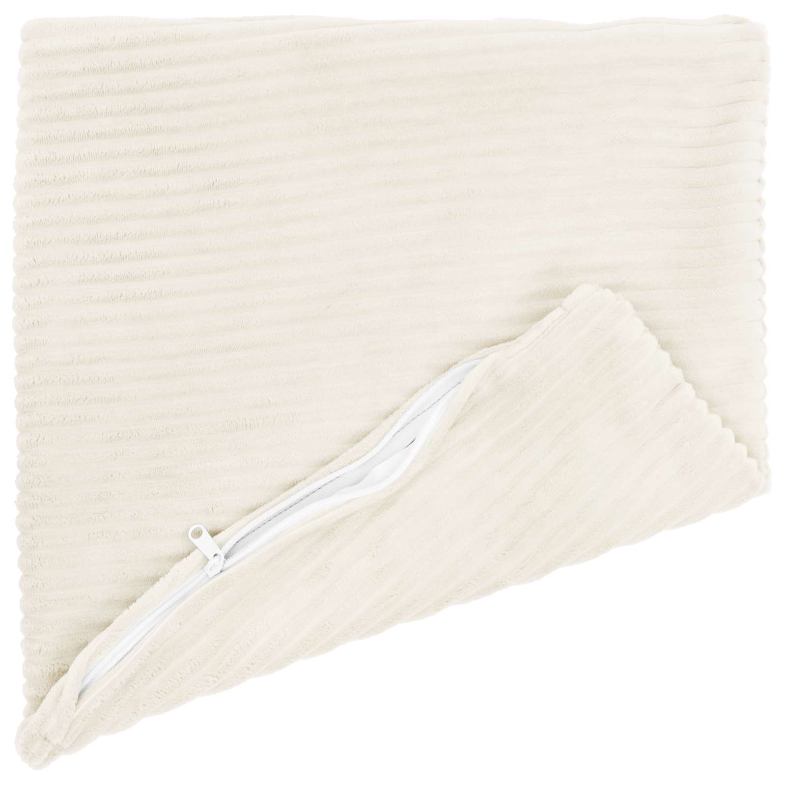 Κάλυμμα Μαξιλαριού 12 pcs HEERLEN Κρεμ 45 x 45 cm κορντουρόι - Pakobazaar
