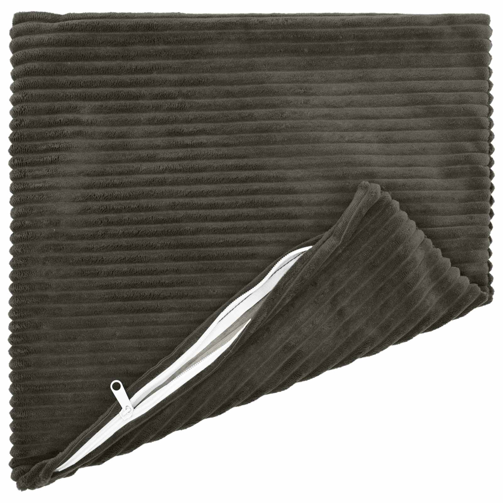 Κάλυμμα Μαξιλαριού 6 pcs HEERLEN Ανθρακί 45 x 45 cm κορντουρόι - Pakobazaar