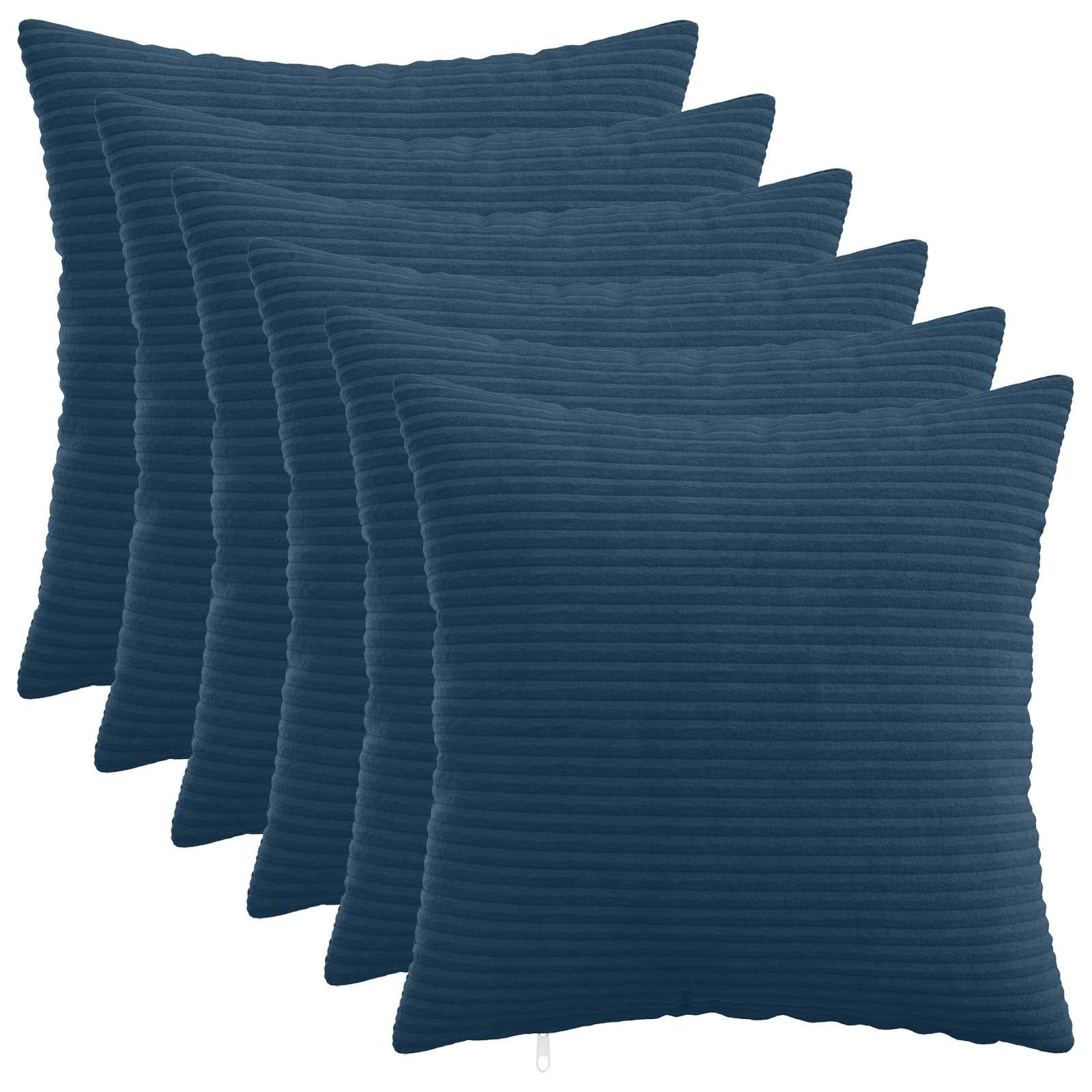 Κάλυμμα Μαξιλαριού 6 pcs HEERLEN Σκούρο μπλε 45 x 45 cm