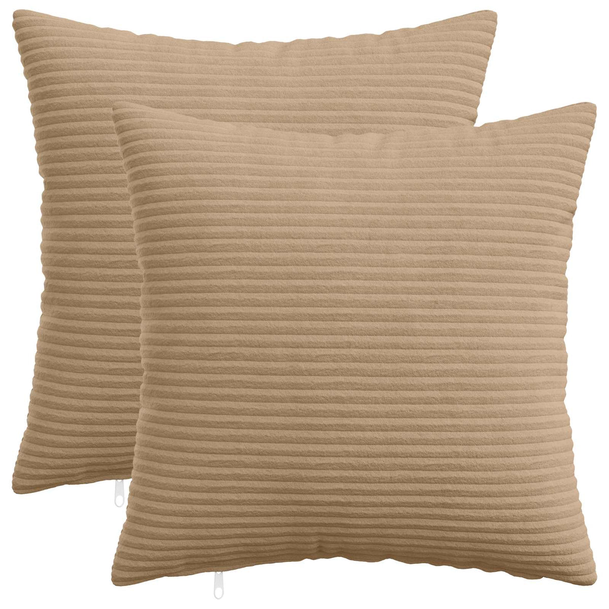 Κάλυμμα Μαξιλαριού 2 pcs HEERLEN Καφέ 45 x 45 cm κορντουρόι