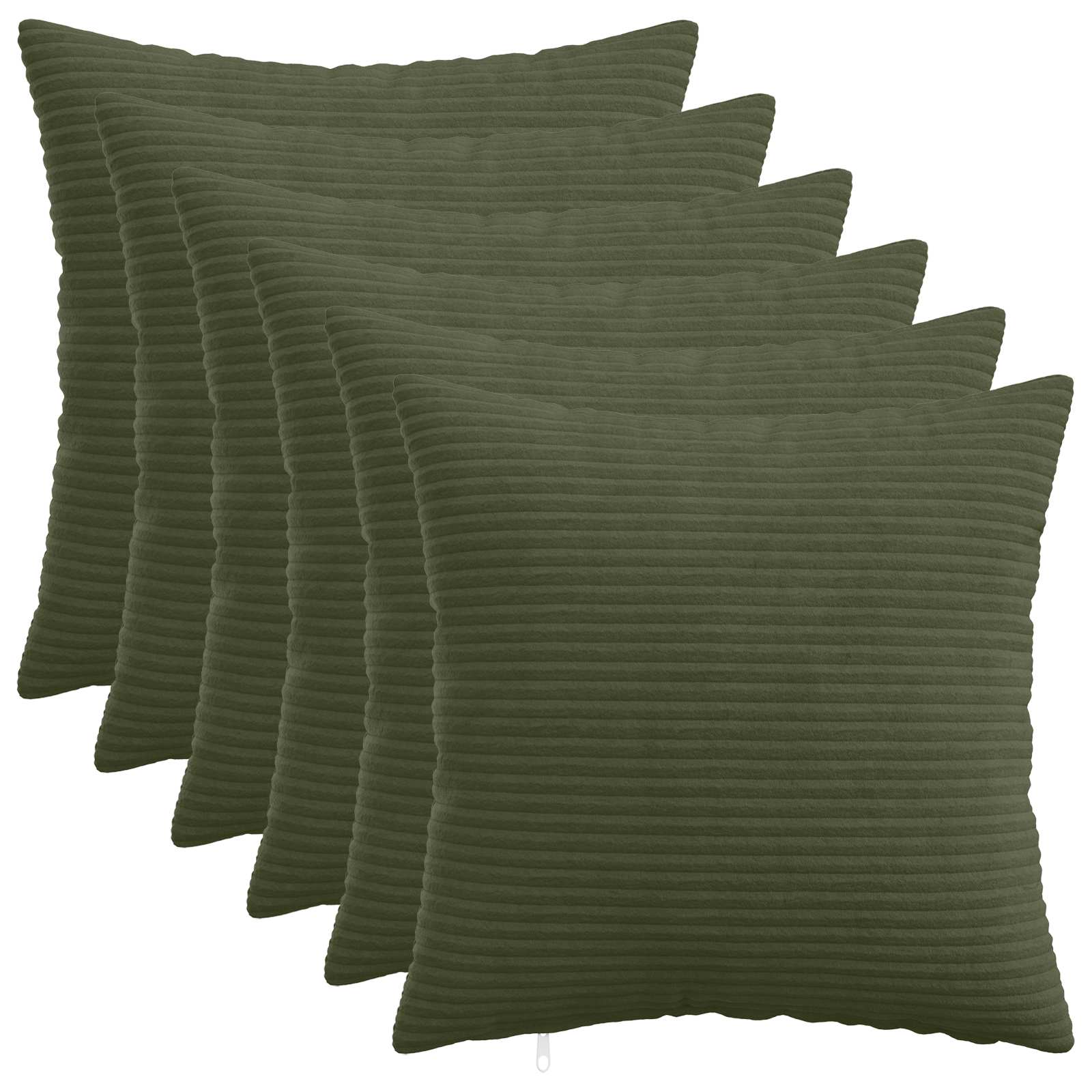Κάλυμμα Μαξιλαριού 6 pcs HEERLEN Πράσινο 45 x 45 cm κορντουρόι