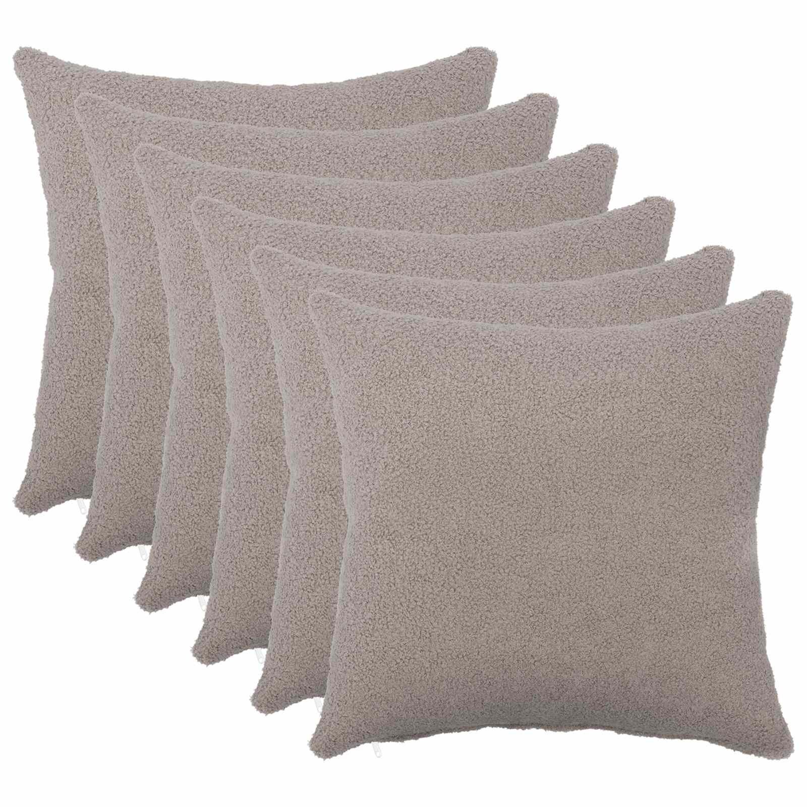 Κάλυμμα Μαξιλαριού 6 pcs HEERLEN Ανοιχτό γκρι 45 x 45 cm - Pakobazaar