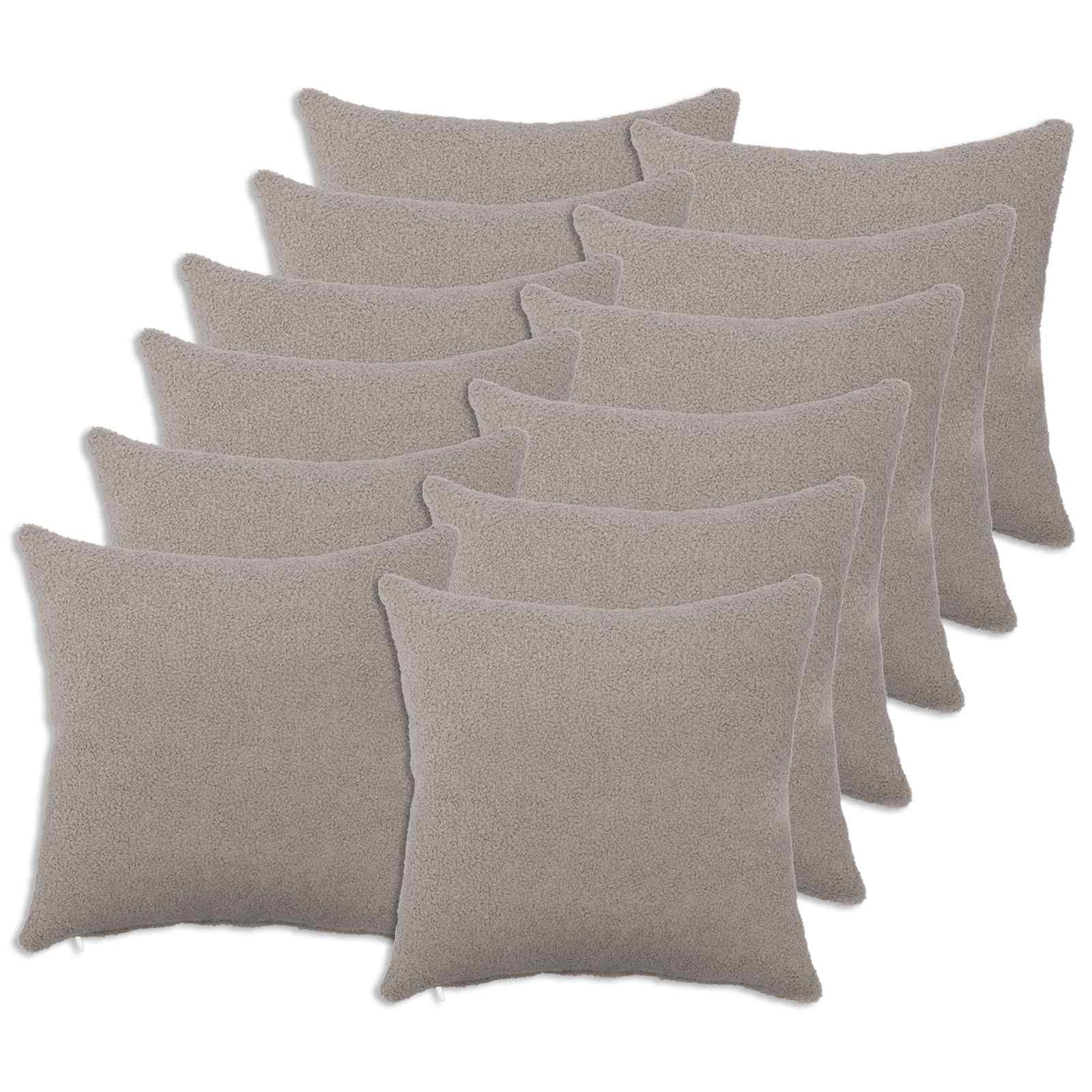 Κάλυμμα Μαξιλαριού 12 pcs HEERLEN Ανοιχτό γκρι 45 x 45 cm