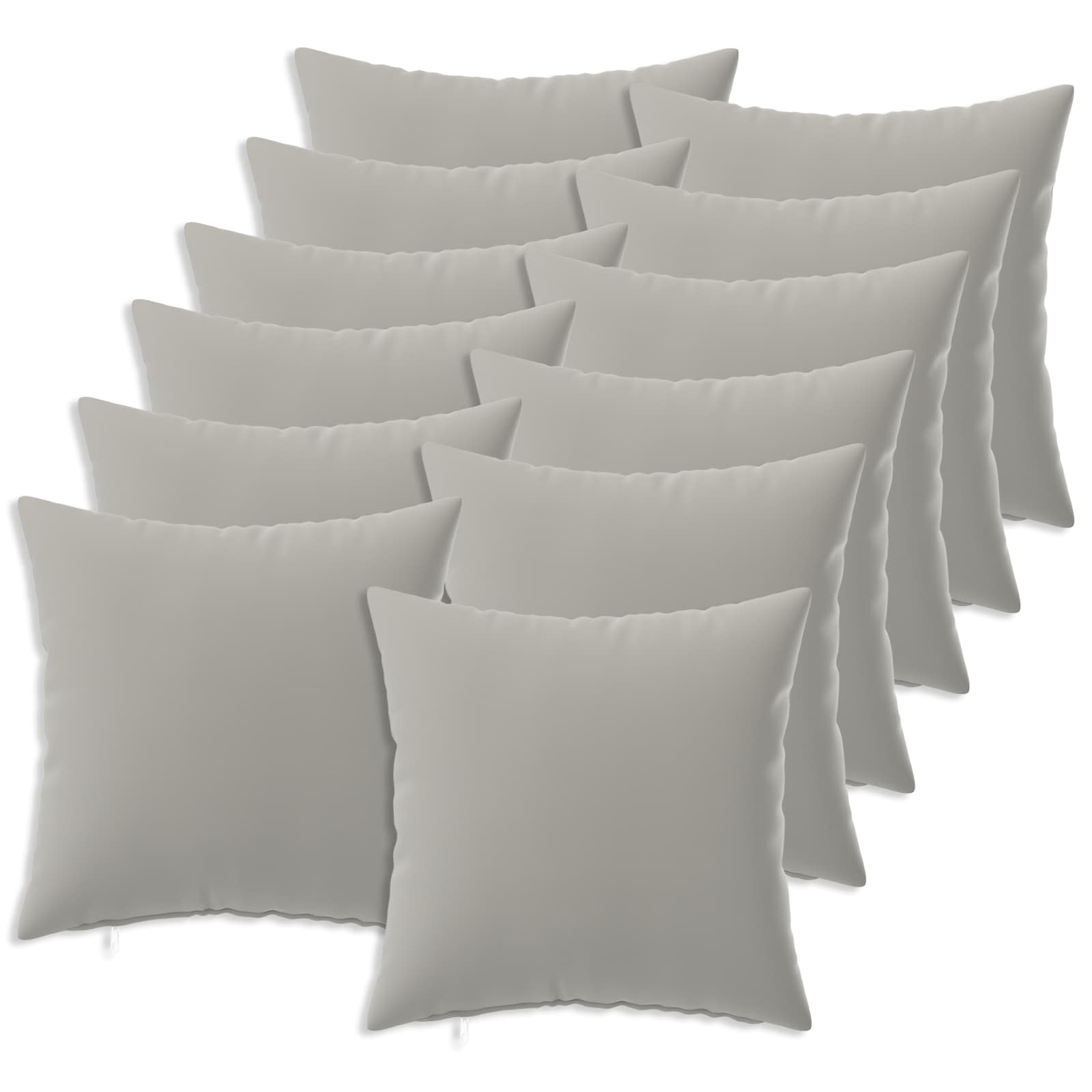 Κάλυμμα Μαξιλαριού 12 pcs HEERLEN Γκρι 45 x 45 cm Πολυεστέρας